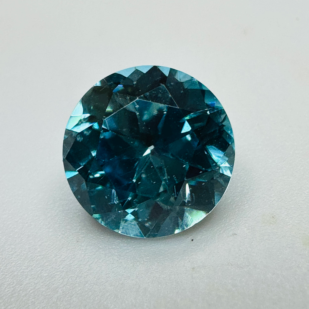 ZIRCON BLUE ROUND. 9.5MM  4.89CTS image 0