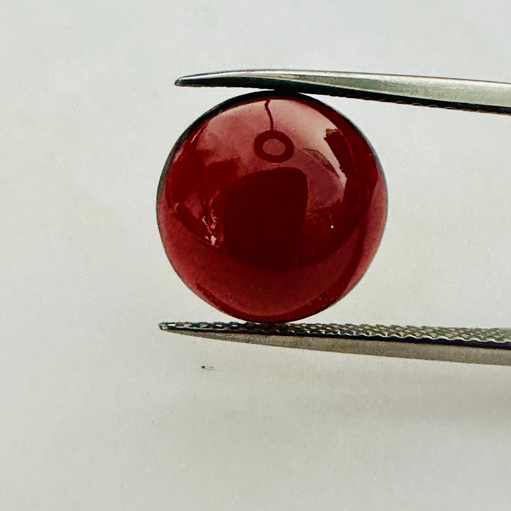 GARNET  12.7MM ROUND CARBUNCLE   5.20CTS image 6