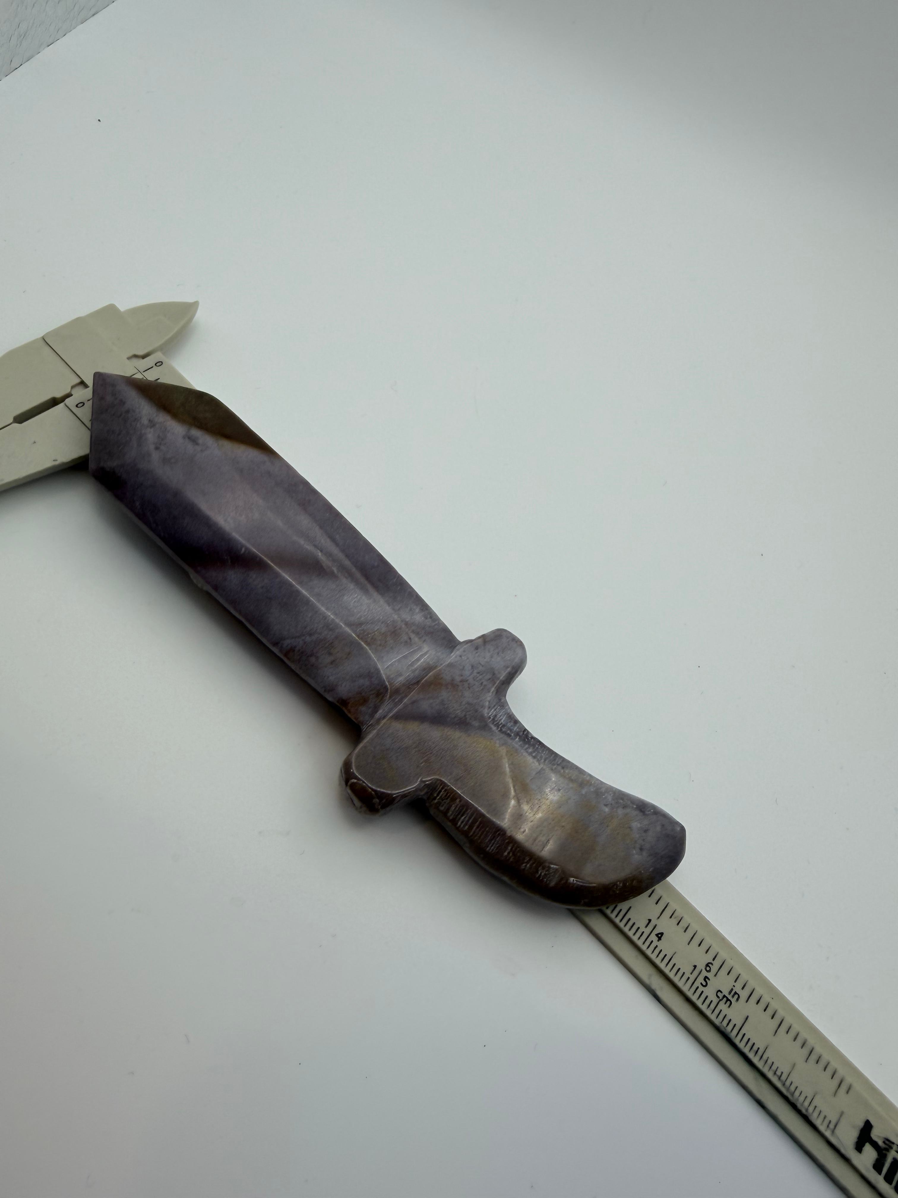 Ocean Jasper Carved Knife ornament 14cm 70g image 1
