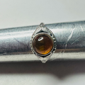Sterling silver and Amber ring size O1/2 image 0