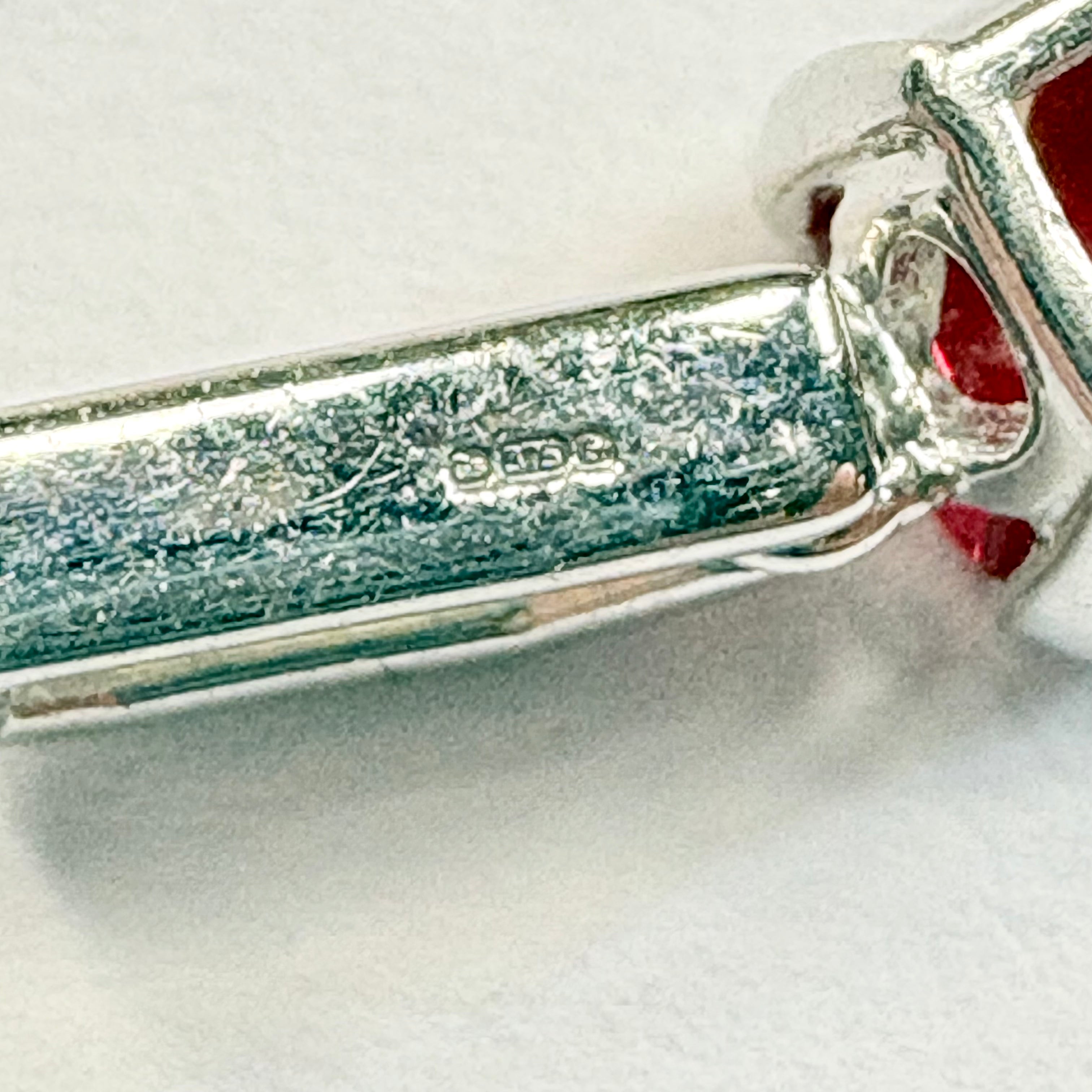 9ct white gold diamond and Andersine pendant image 2