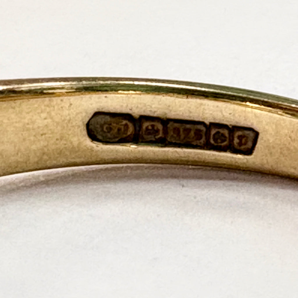 9ct yellow Gold diamond Ring N1/2 image 6