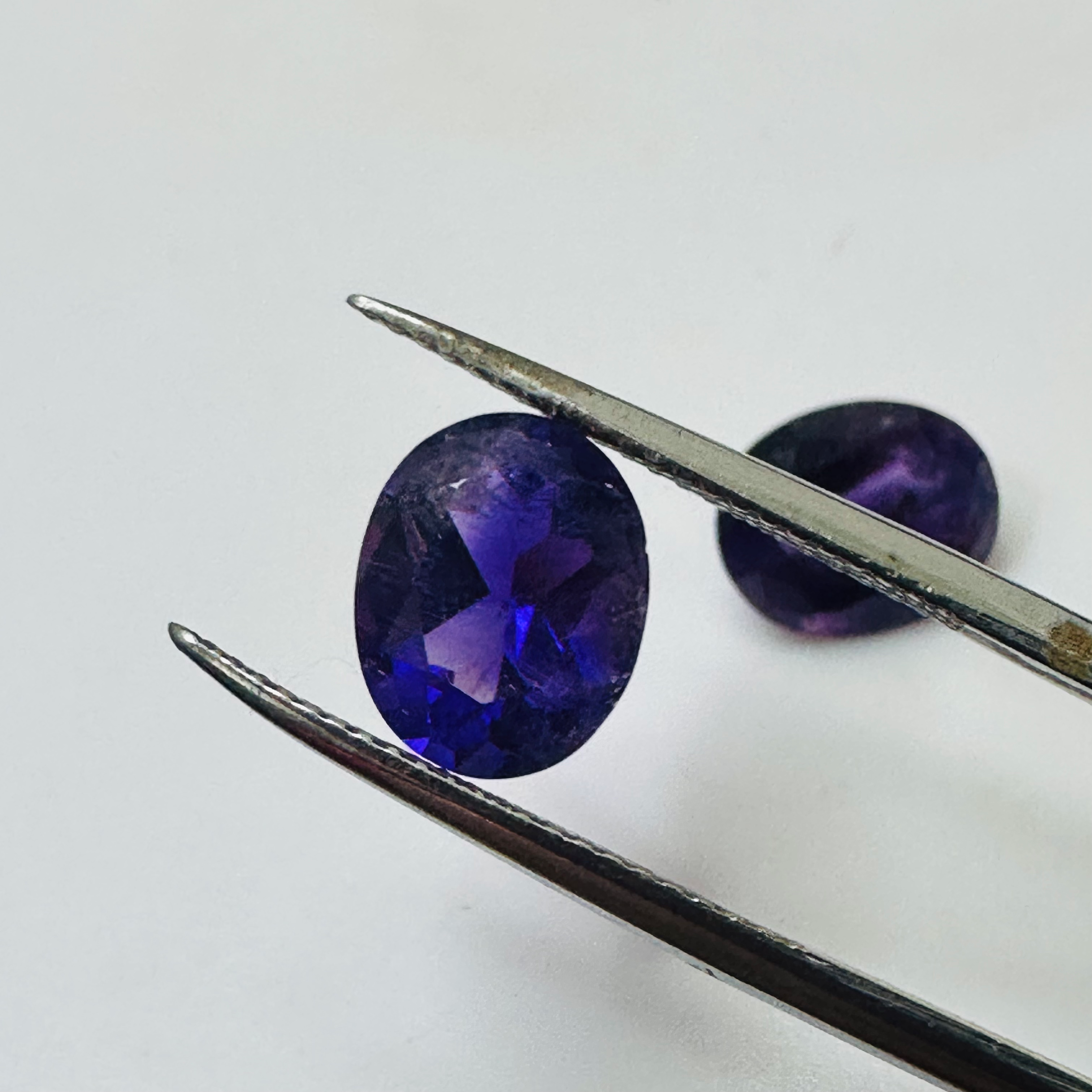 AMETHYST OVAL pair 10.4MMX8MM  4.62CTS image 1
