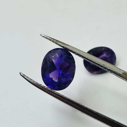 AMETHYST OVAL pair 10.4MMX8MM  4.62CTS image 1