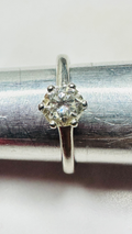 Platinum and Diamond ring 5mm approx 0.50cts size J1/2 image 0