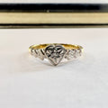 18ct yellow gold and Platinum Diamond Ring Size Mi image 0