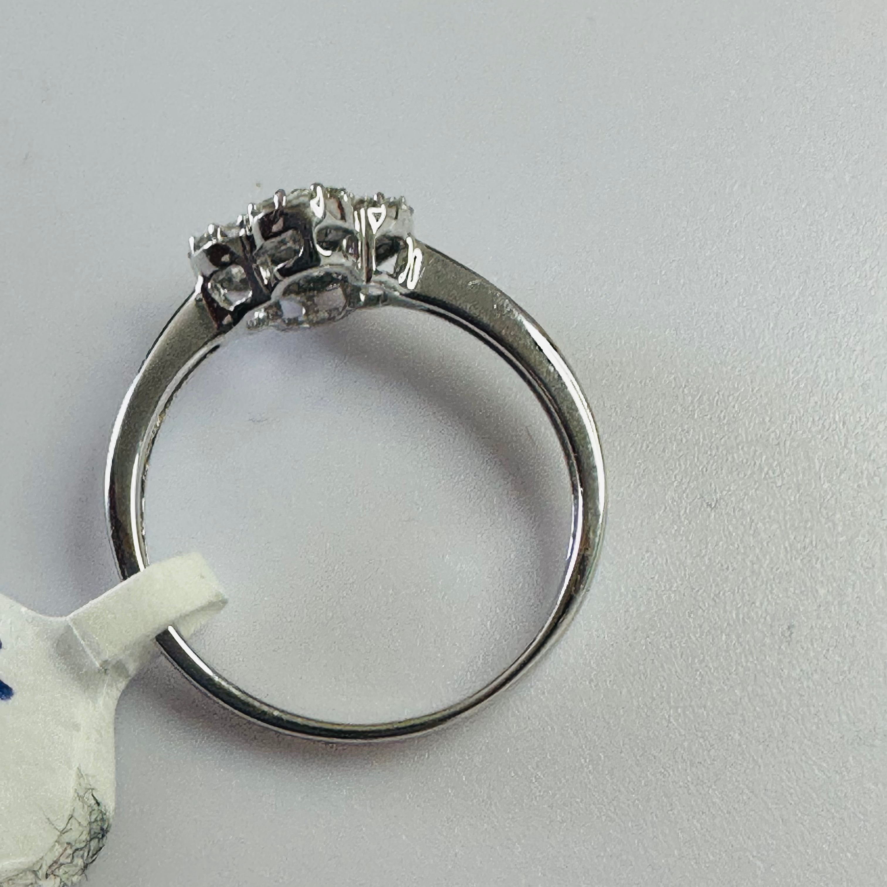 Diamond Ring Modern Design in 9ct White gold size M image 4