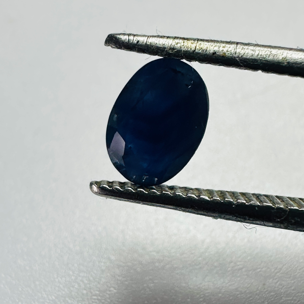 BURMA BLUE SAPPHIRE OVAL 6.9MM X5MM 0.79CTS image 1