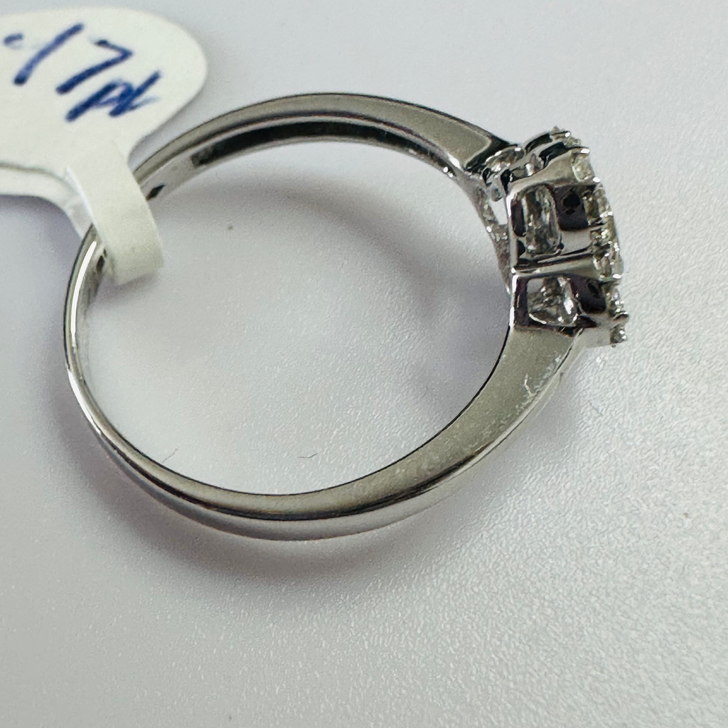 Diamond Ring Modern Design in 9ct White gold size M image 5