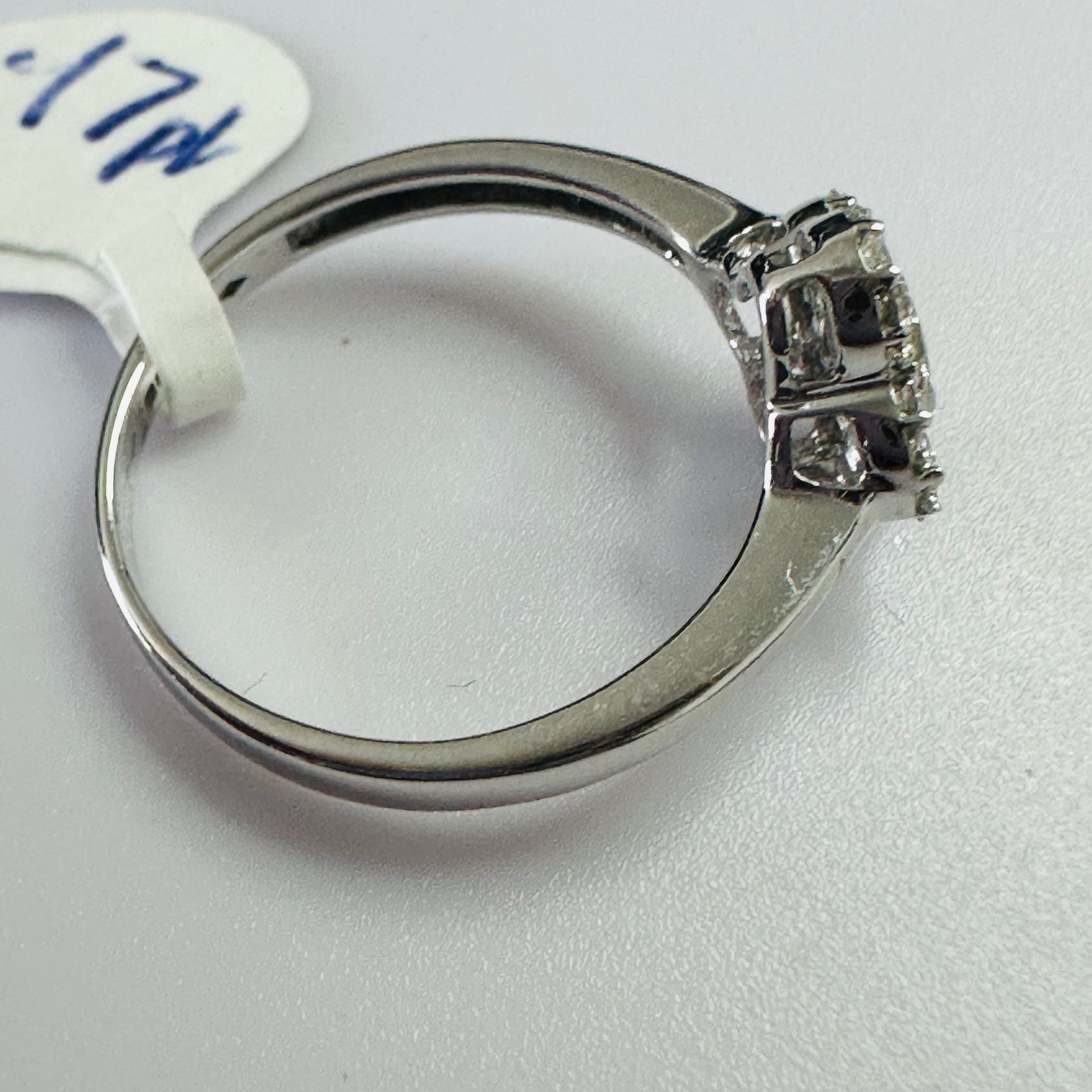 Diamond Ring Modern Design in 9ct White gold size M image 5