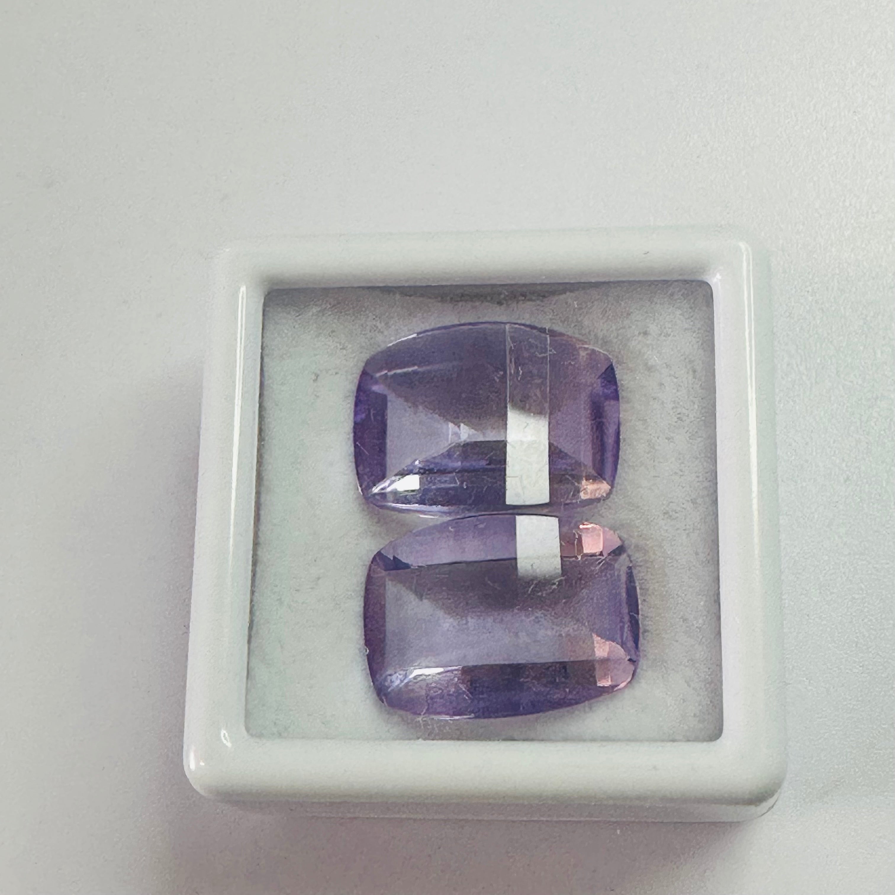 AMETHYST PAIR SPECIAL CUT 13MMX10MM  11.79CTSAM image 4