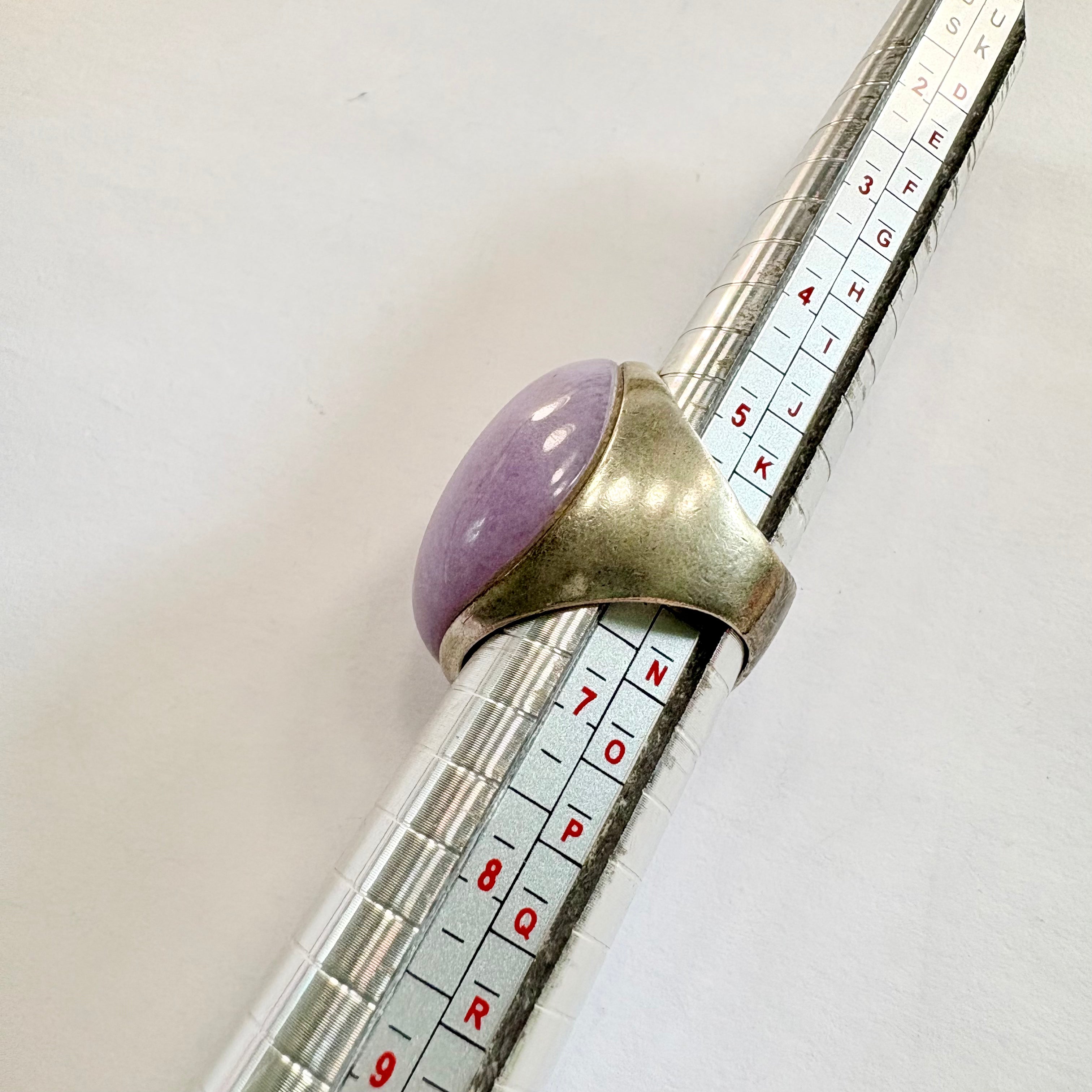 Sterling silver lavender jade Ring L image 5