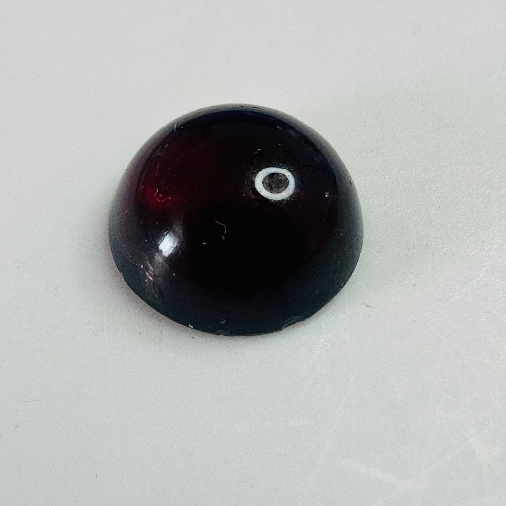 GARNET CABOCHON 12.4MM ROUND 9.63CTS  DEEP RED image 2