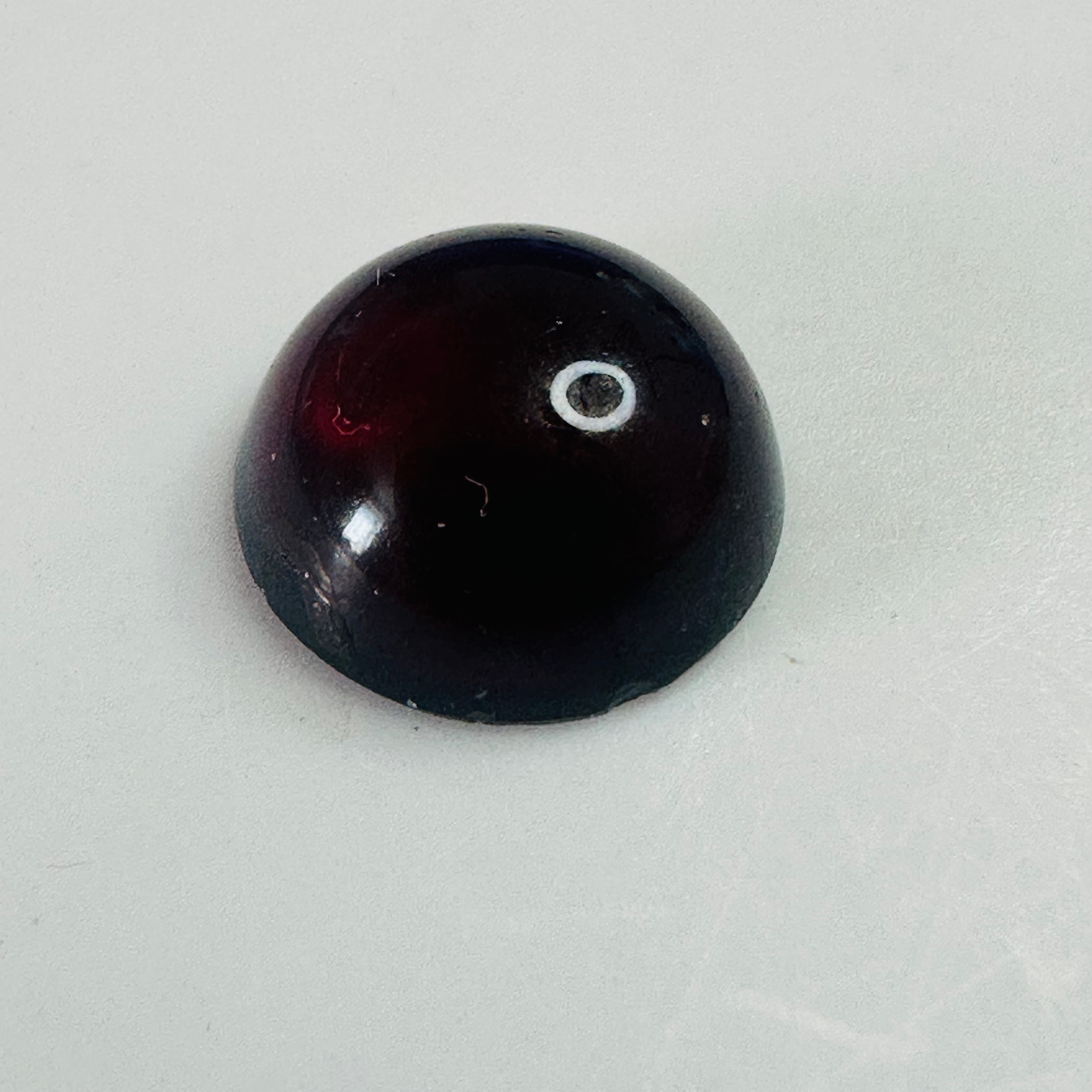 GARNET CABOCHON 12.4MM ROUND 9.63CTS  DEEP RED image 2