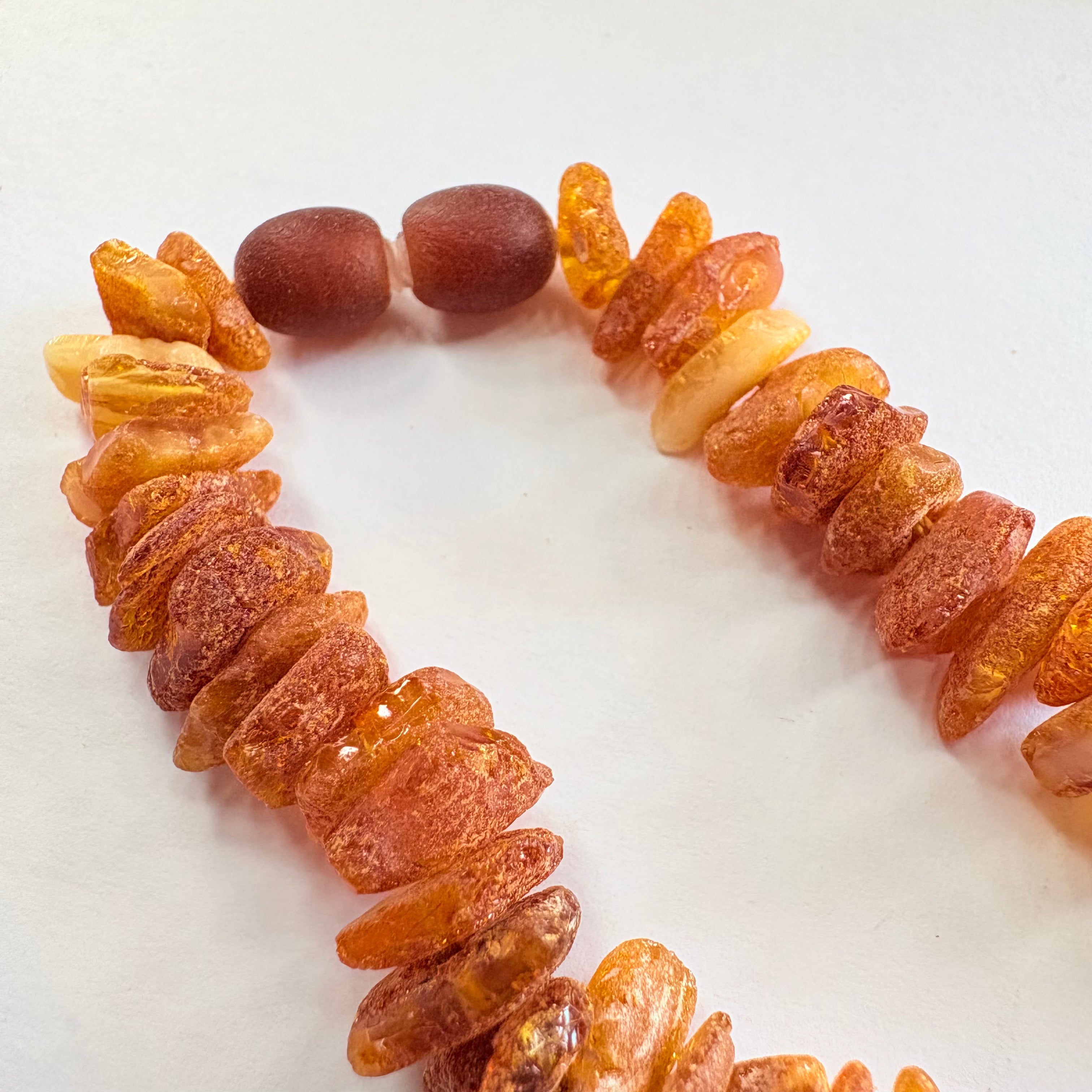 New Amber threaded necklace 48cm image 2