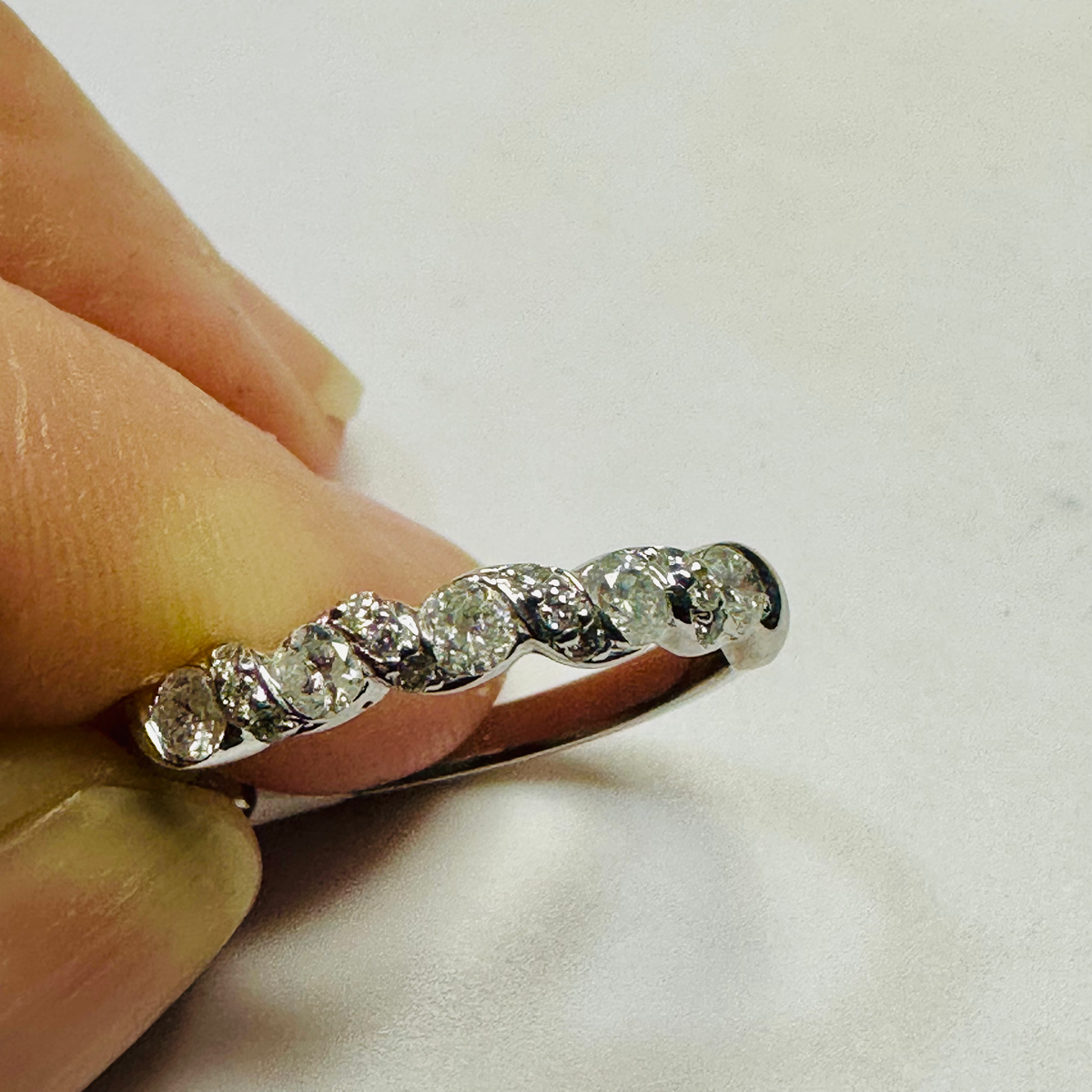 NEW 9ct Diamond Eternity Ring Size O image 3