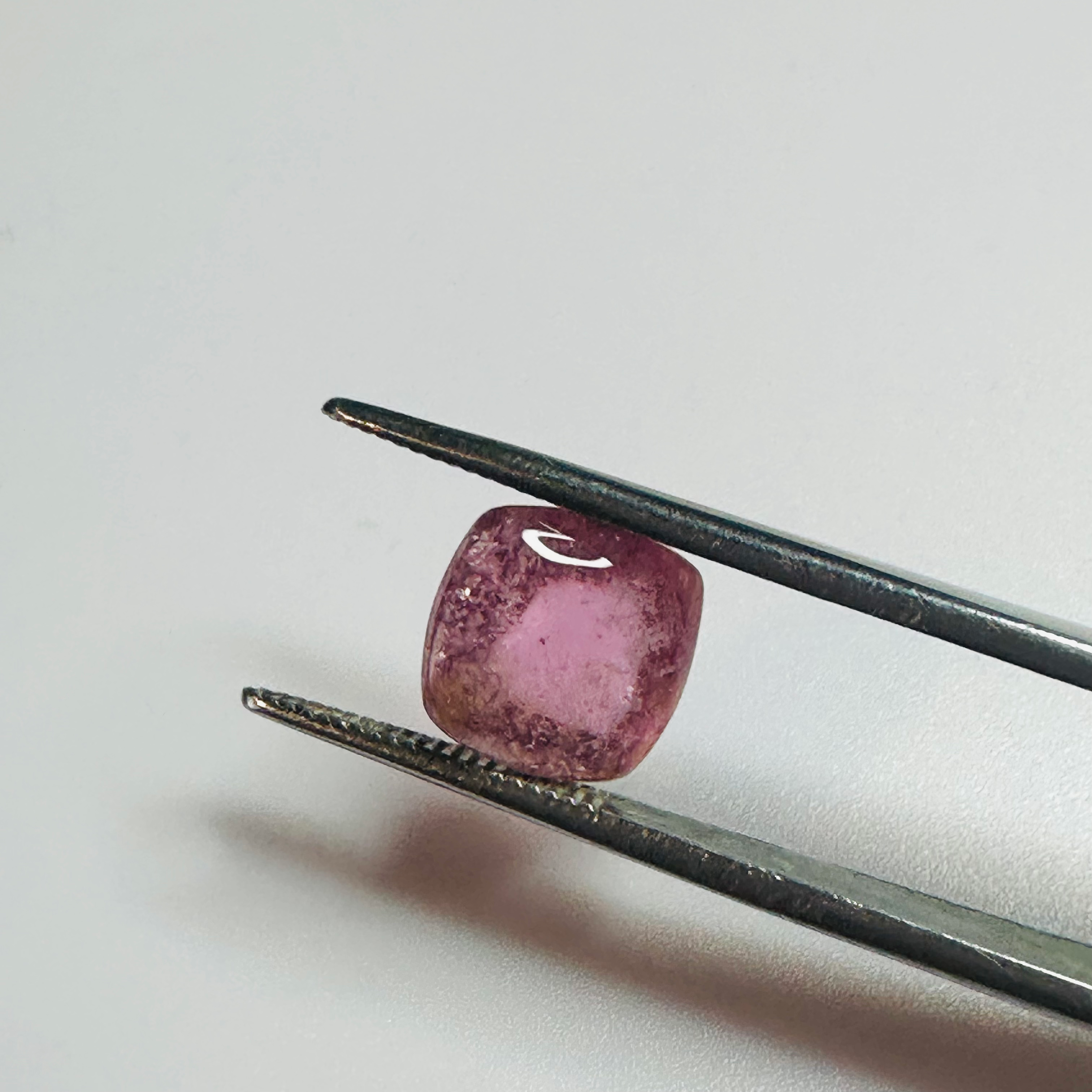 TOURMALINE PINK CUSHION CAB  9MM.X 9MM  4.07CTS image 3