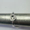 Diamond Heart ring in 9ct White Gold size H image 0