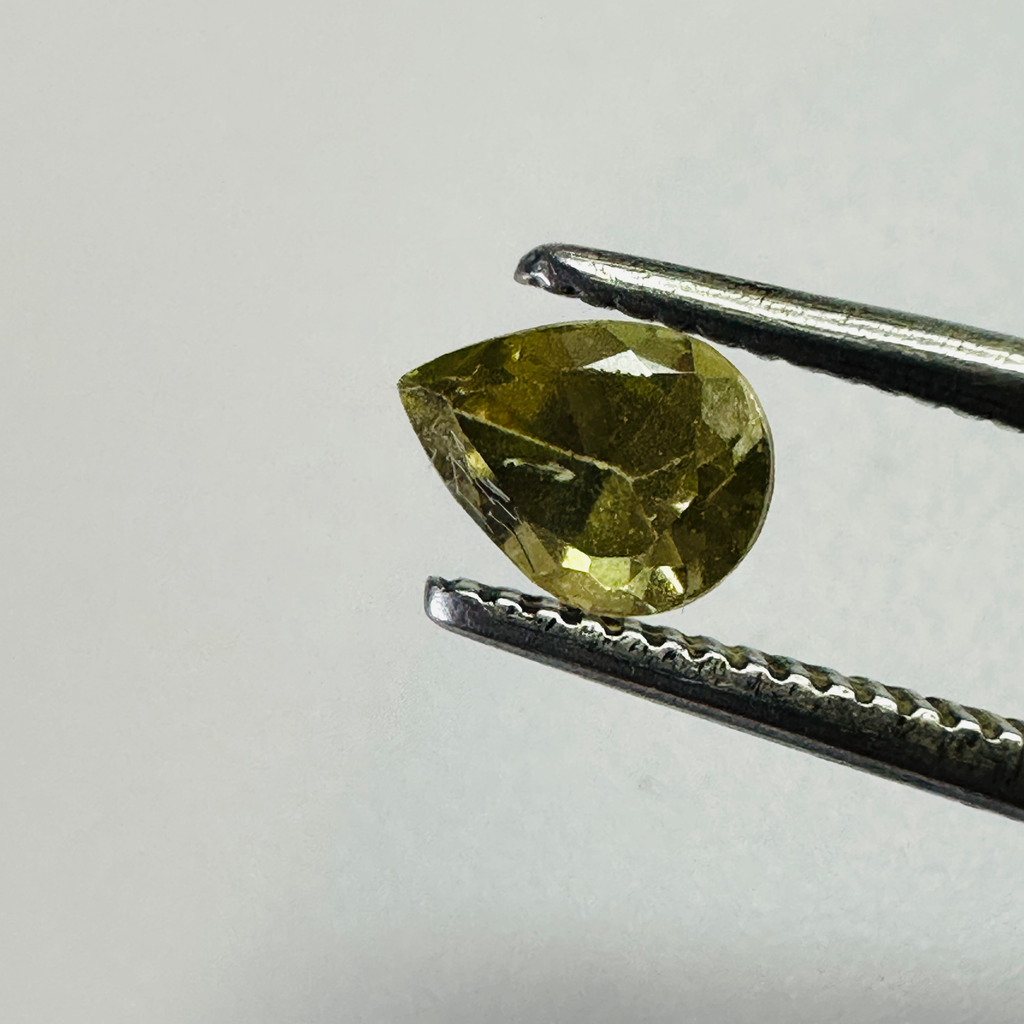OURMALINE YELLOW DROP 6.1MMX4.5MM  0.64CTS image 2