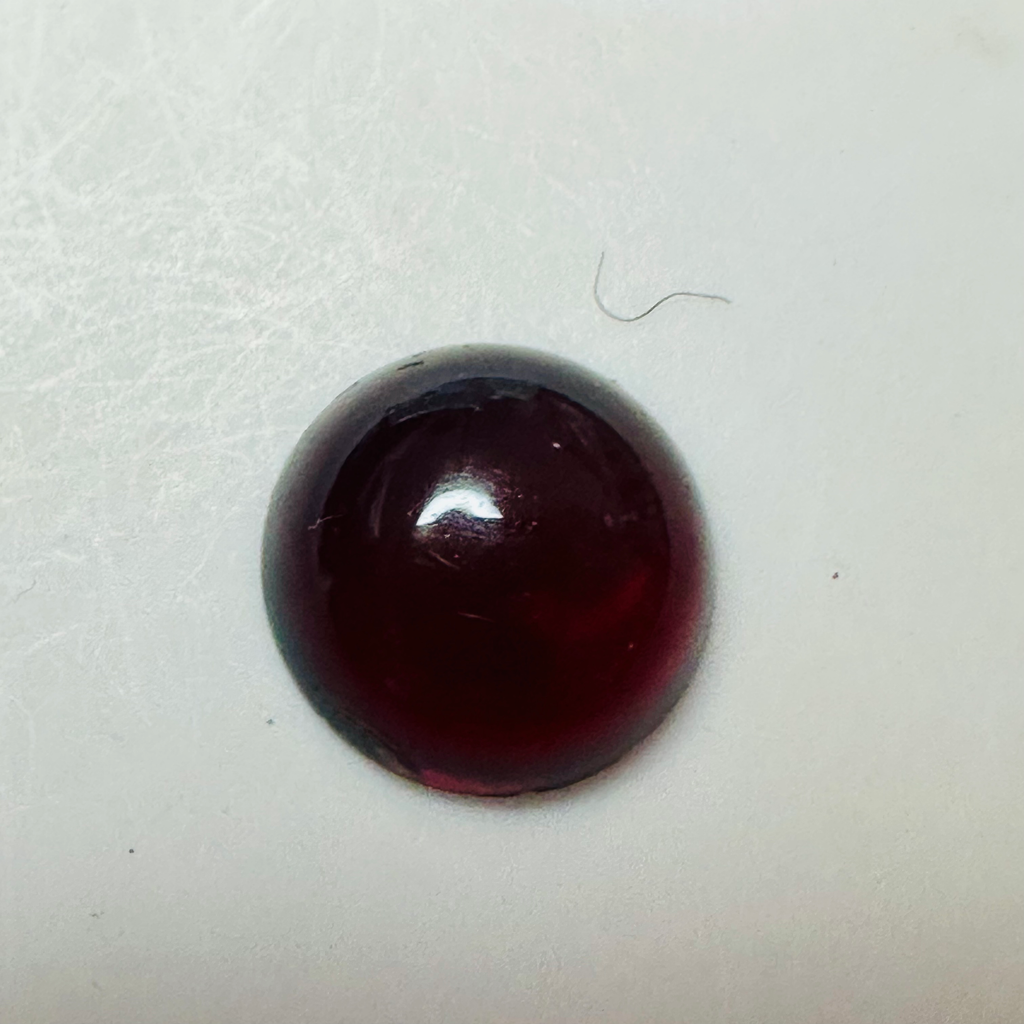 GARNET CABOCHON 12.4MM ROUND 9.63CTS  DEEP RED image 4