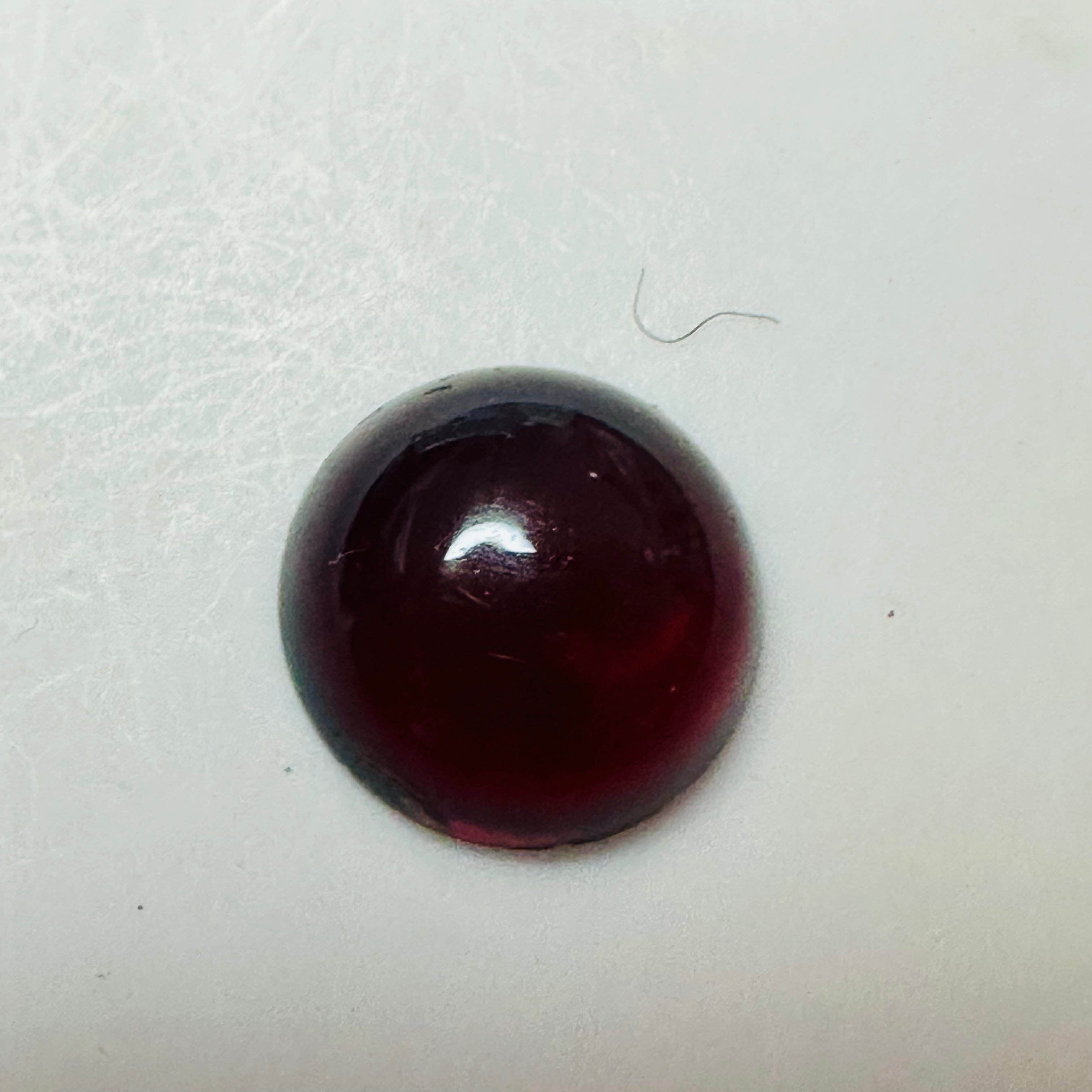 GARNET CABOCHON 12.4MM ROUND 9.63CTS  DEEP RED image 4