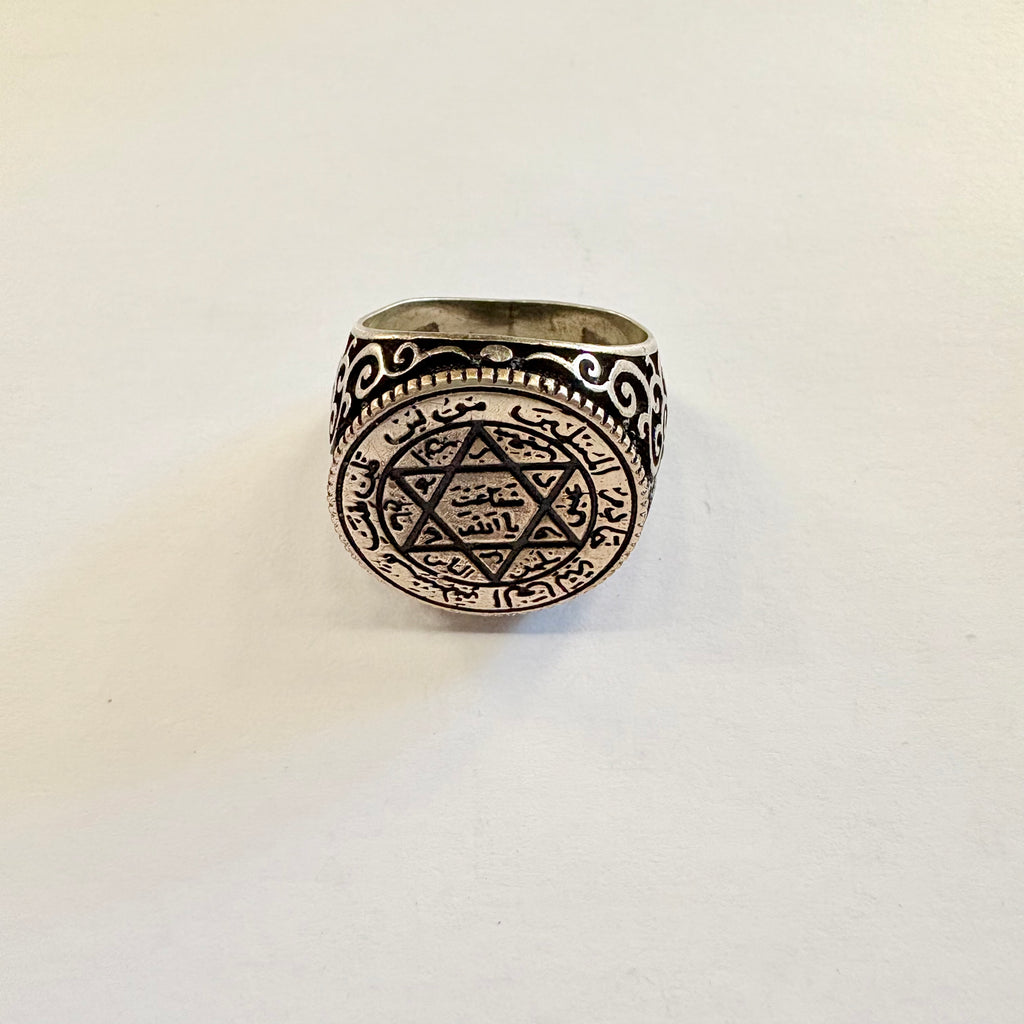 Men's Star of David & King Solomon's Seal 925 Sterling Silver Ring image 0
