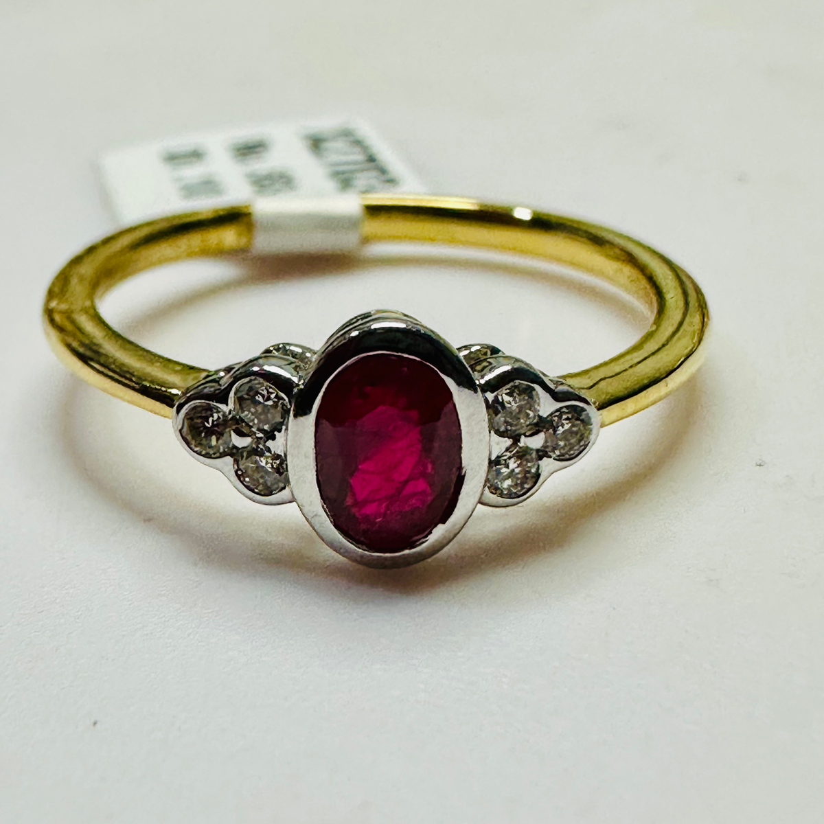 NEW 18ct Ruby and Diamond Ring Size N image 1