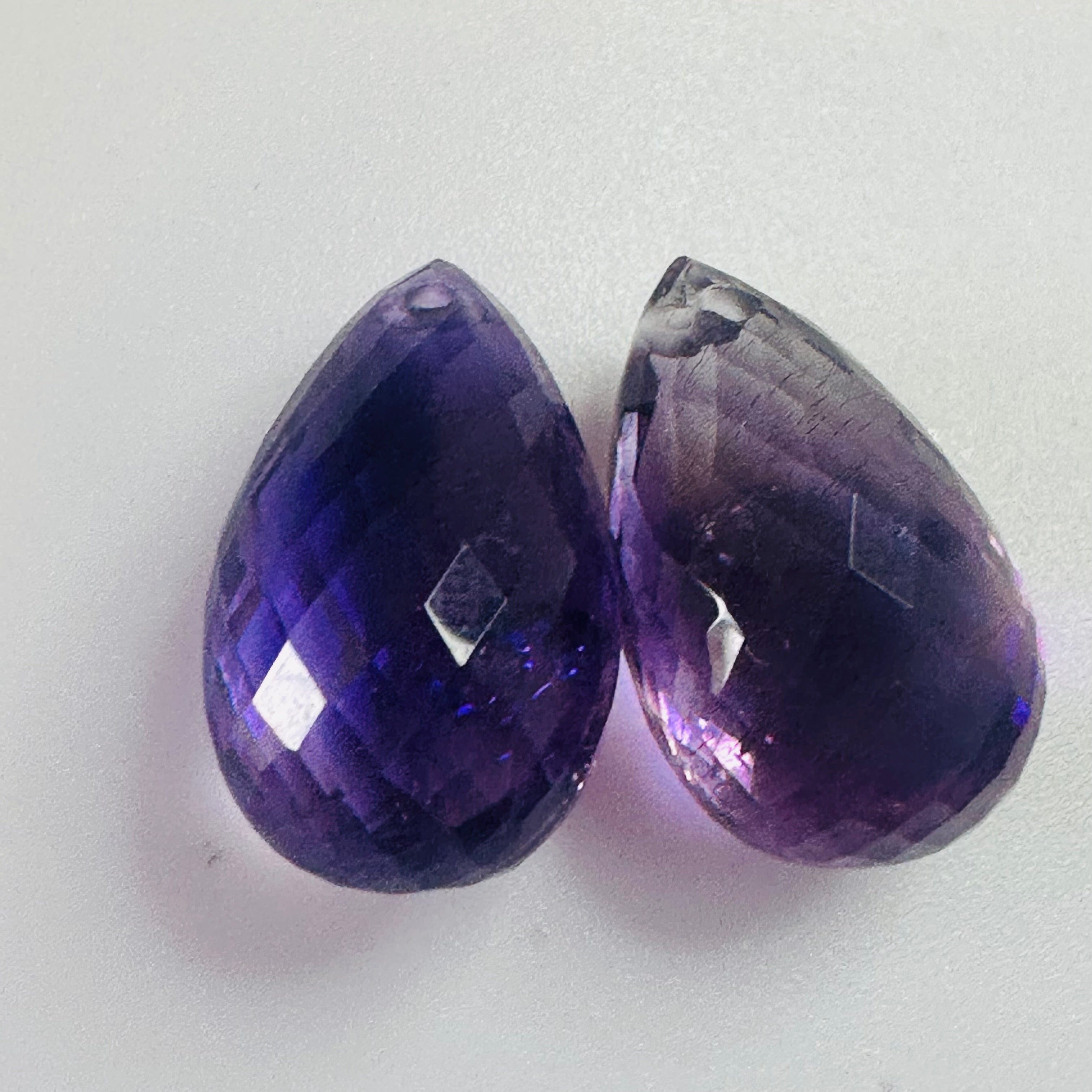 AMETHYST BRIOLETTE PAIR 18MMX10.8MM 23.14CTS image 5
