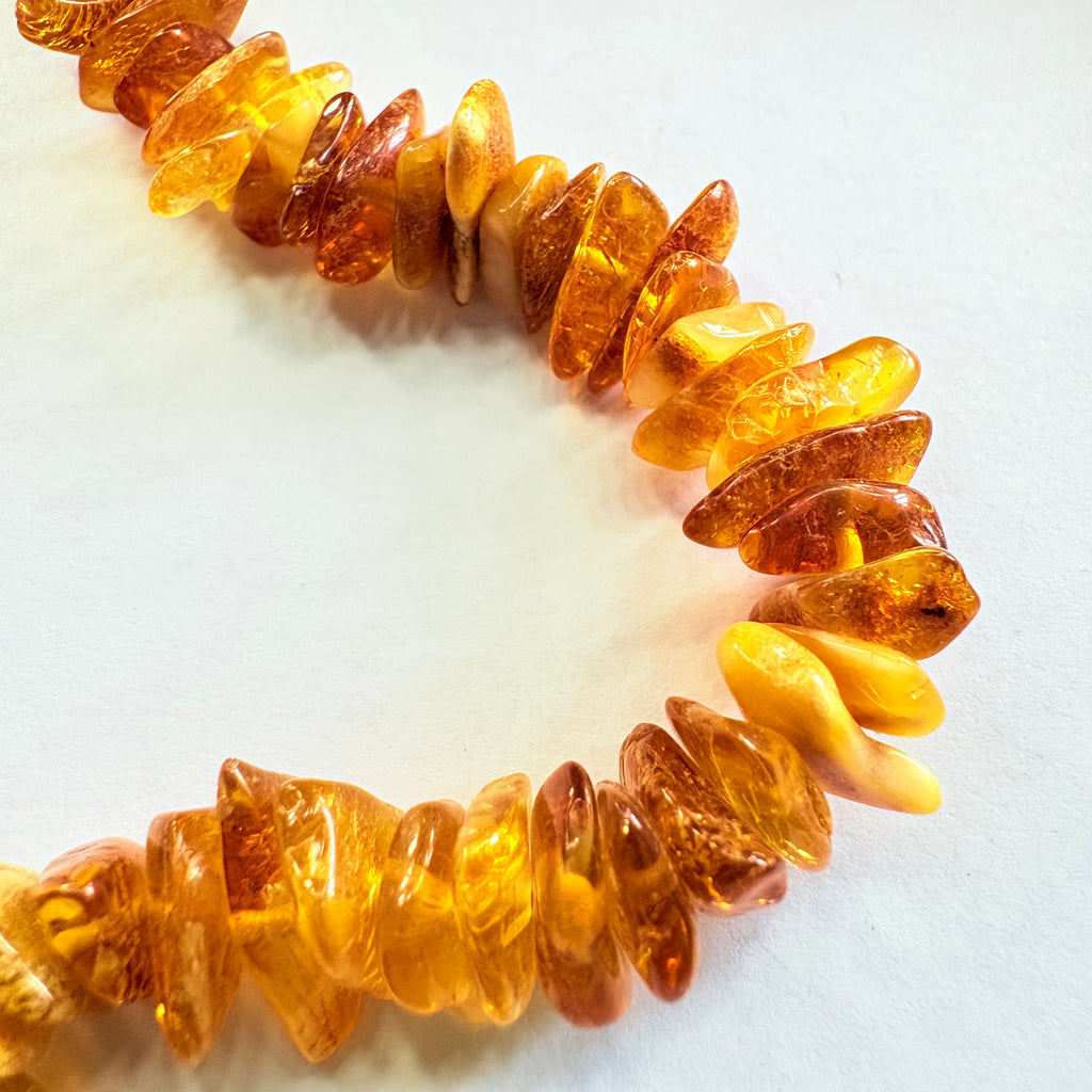 New Amber threaded necklace 18inches image 2