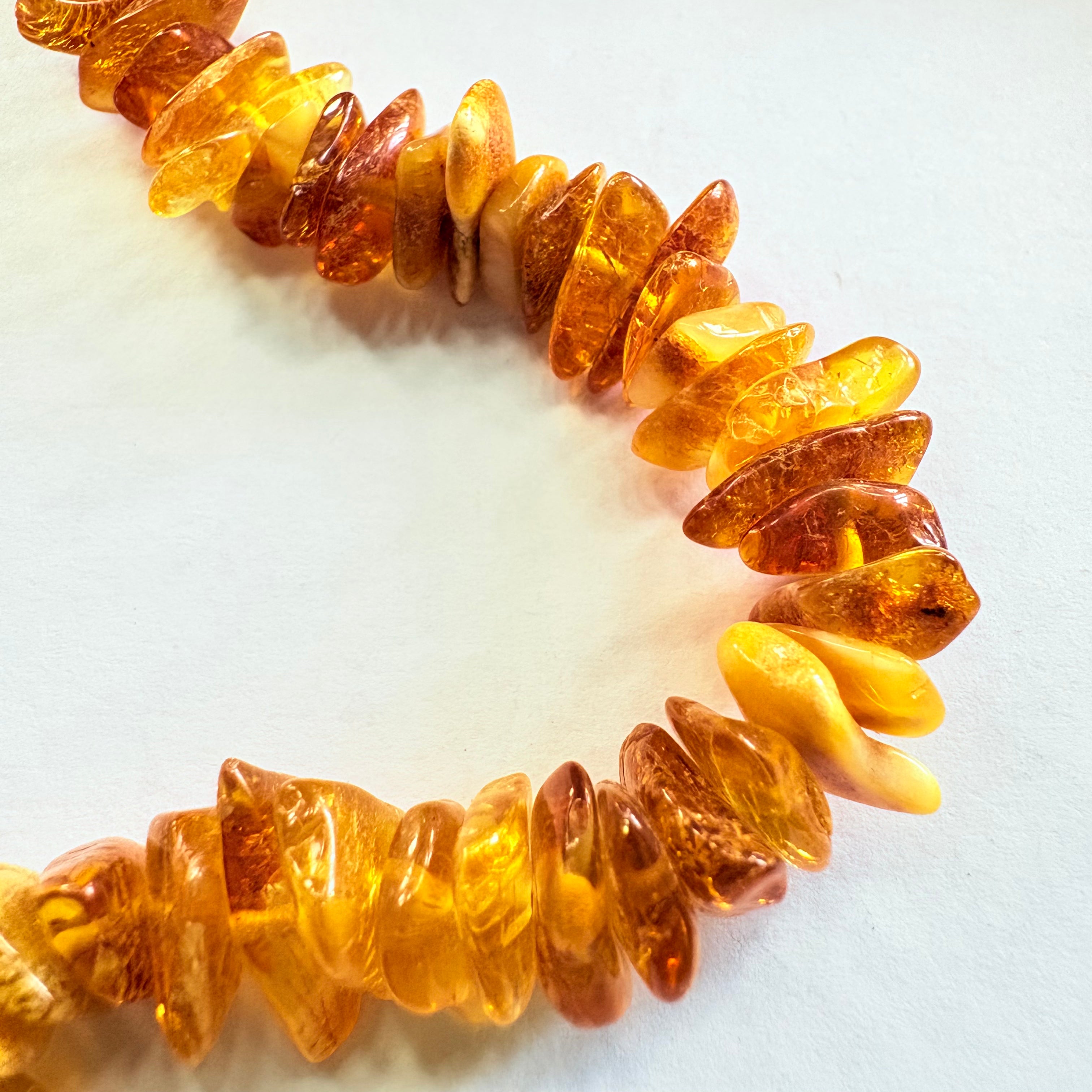 New Amber threaded necklace 18inches image 2