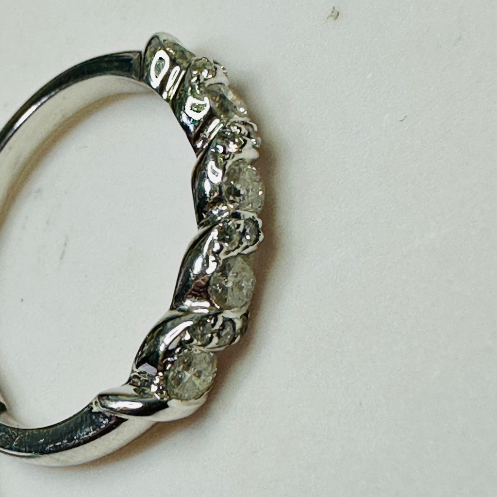 NEW 9ct Diamond Eternity Ring Size O image 5