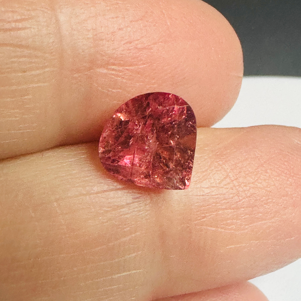 TOURMALINE PINK DROP  9MM.X 9MM  2.55CTS image 3
