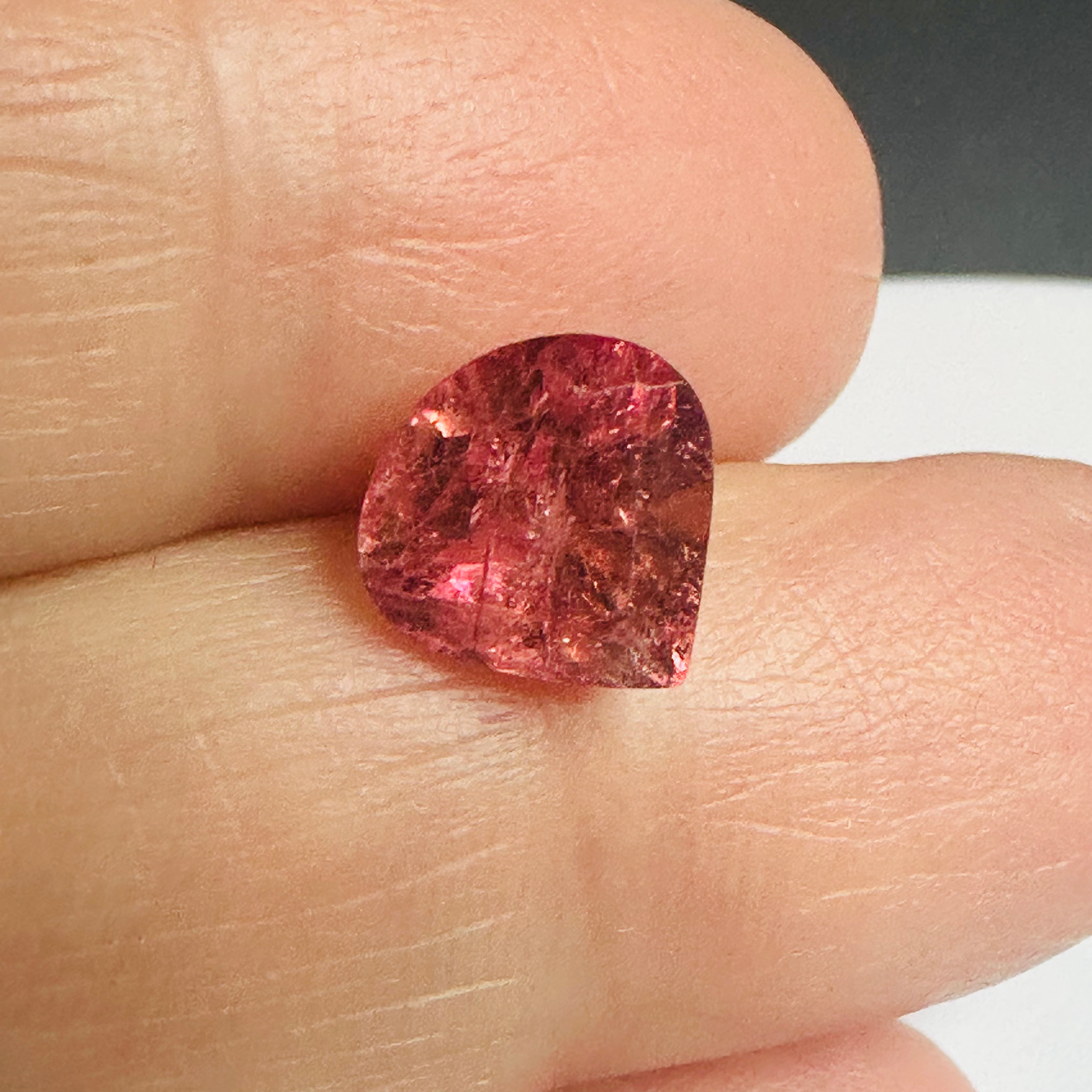 TOURMALINE PINK DROP  9MM.X 9MM  2.55CTS image 3