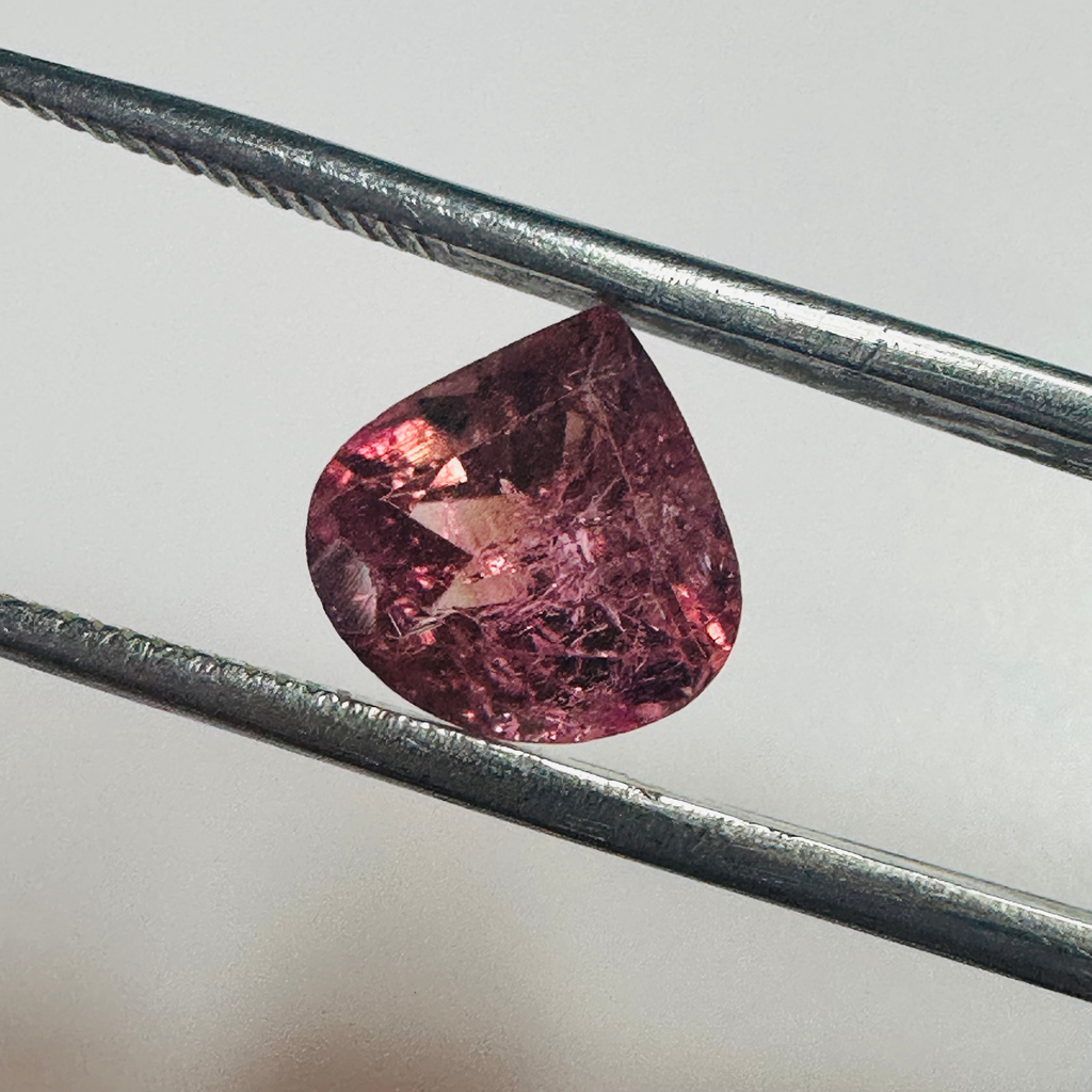TOURMALINE PINK DROP  9MM.X 9MM  2.55CTS image 1