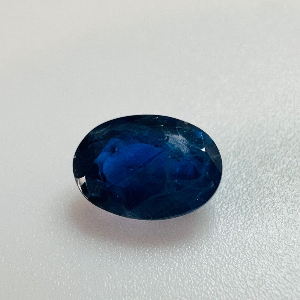 BURMA BLUE SAPPHIRE OVAL 7.1MM X5MM 1.12CTS image 2