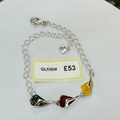New Sterling silver 3 Amber colour Bracelet image 0