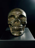 Pyrite carved Skull 6cm high heavy 54g nice model image 0
