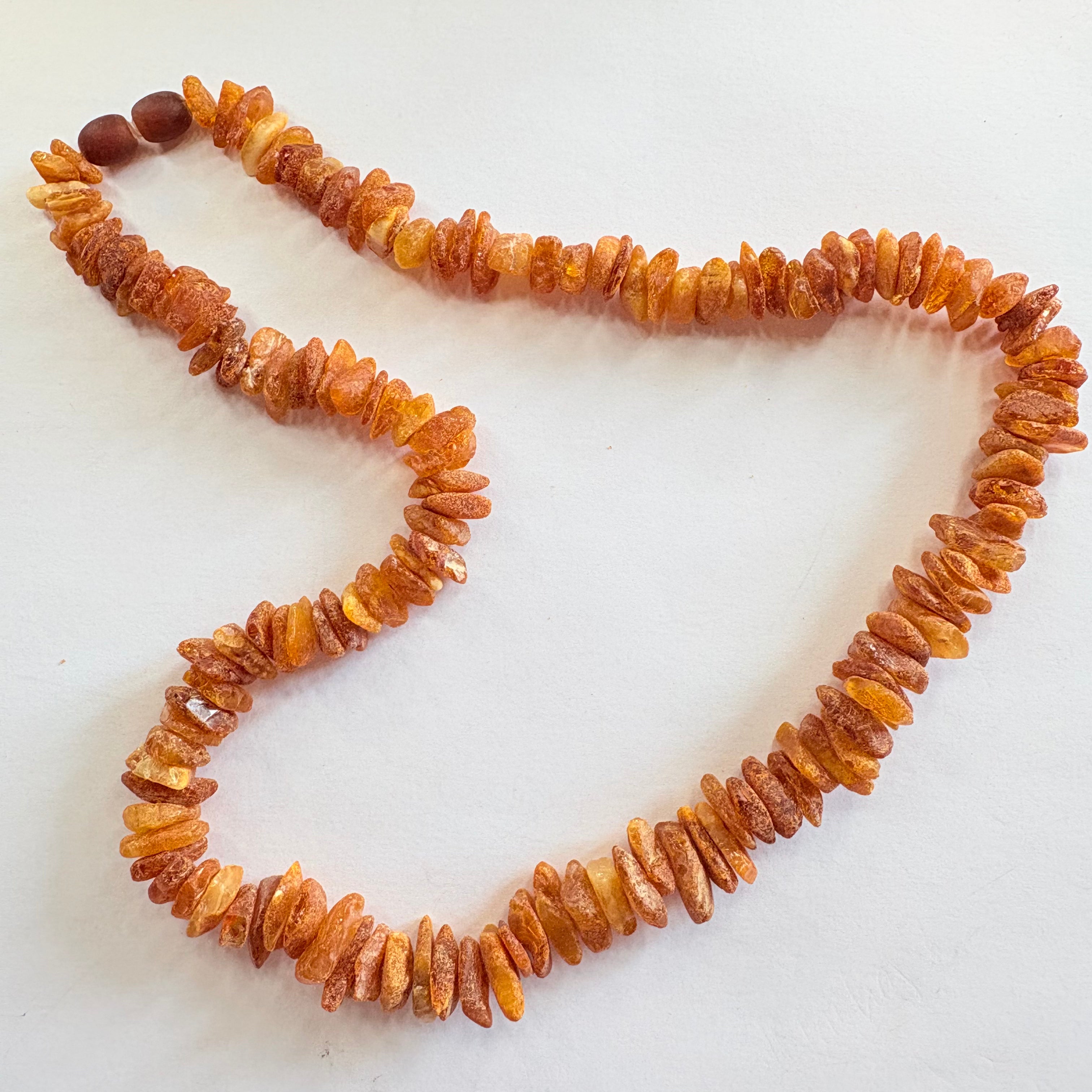New Amber threaded necklace 48cm image 0