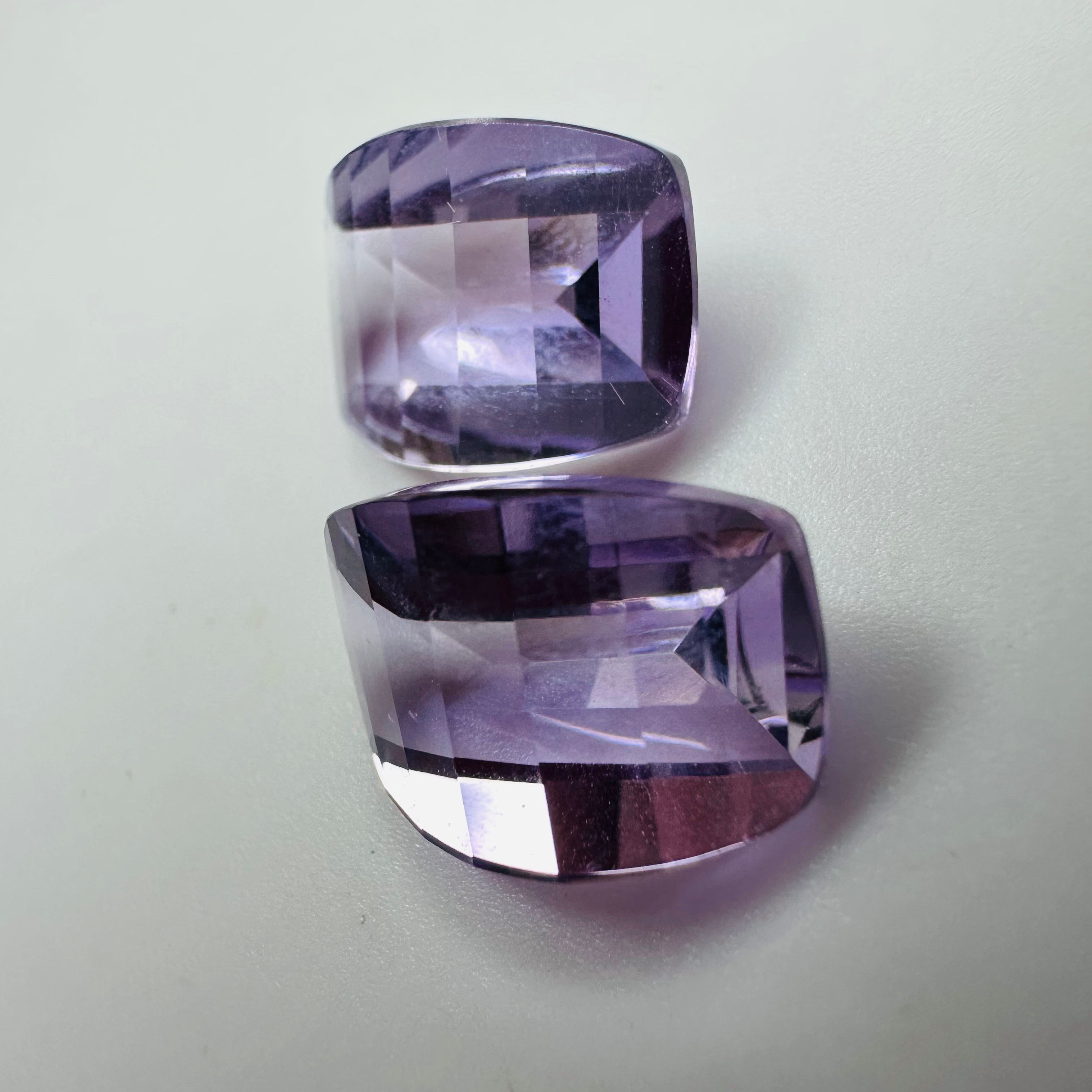 AMETHYST PAIR SPECIAL CUT 13MMX10MM  11.79CTSAM image 0