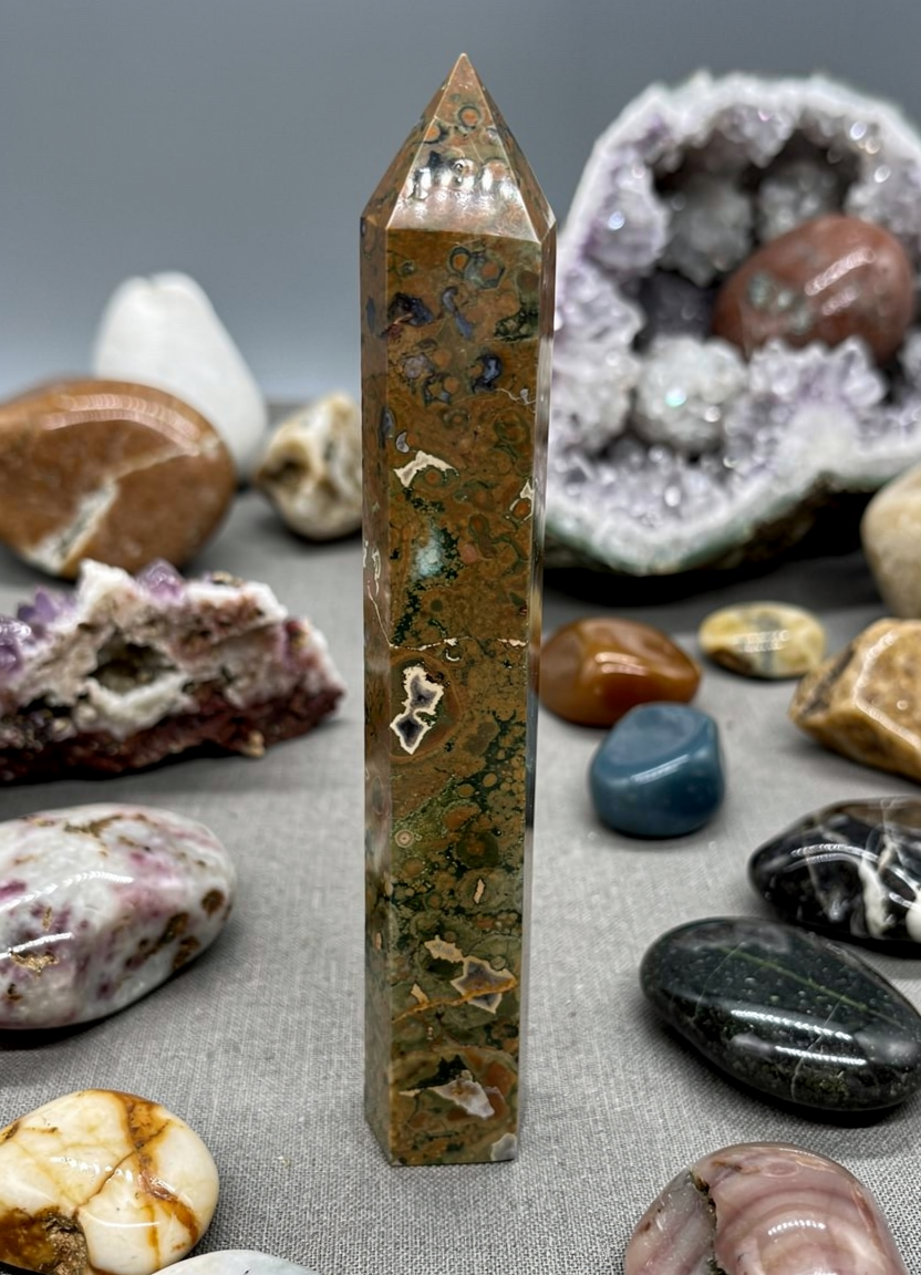 Rainforest Jasper Tower 24.5 cm high image 0