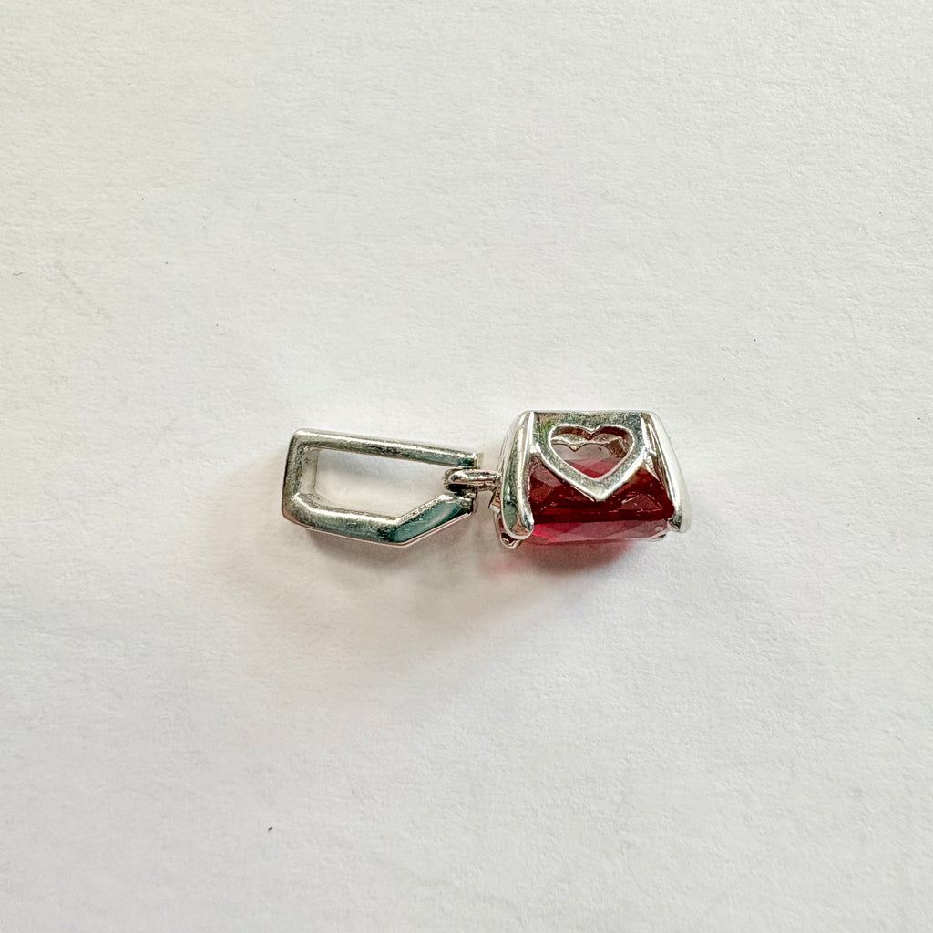 9ct white gold diamond and Andersine pendant image 3