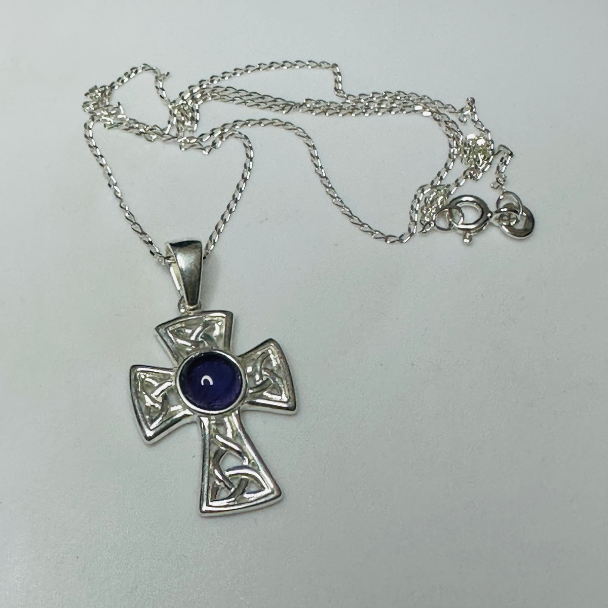 New Sterling silver cross 16 inch chain image 4