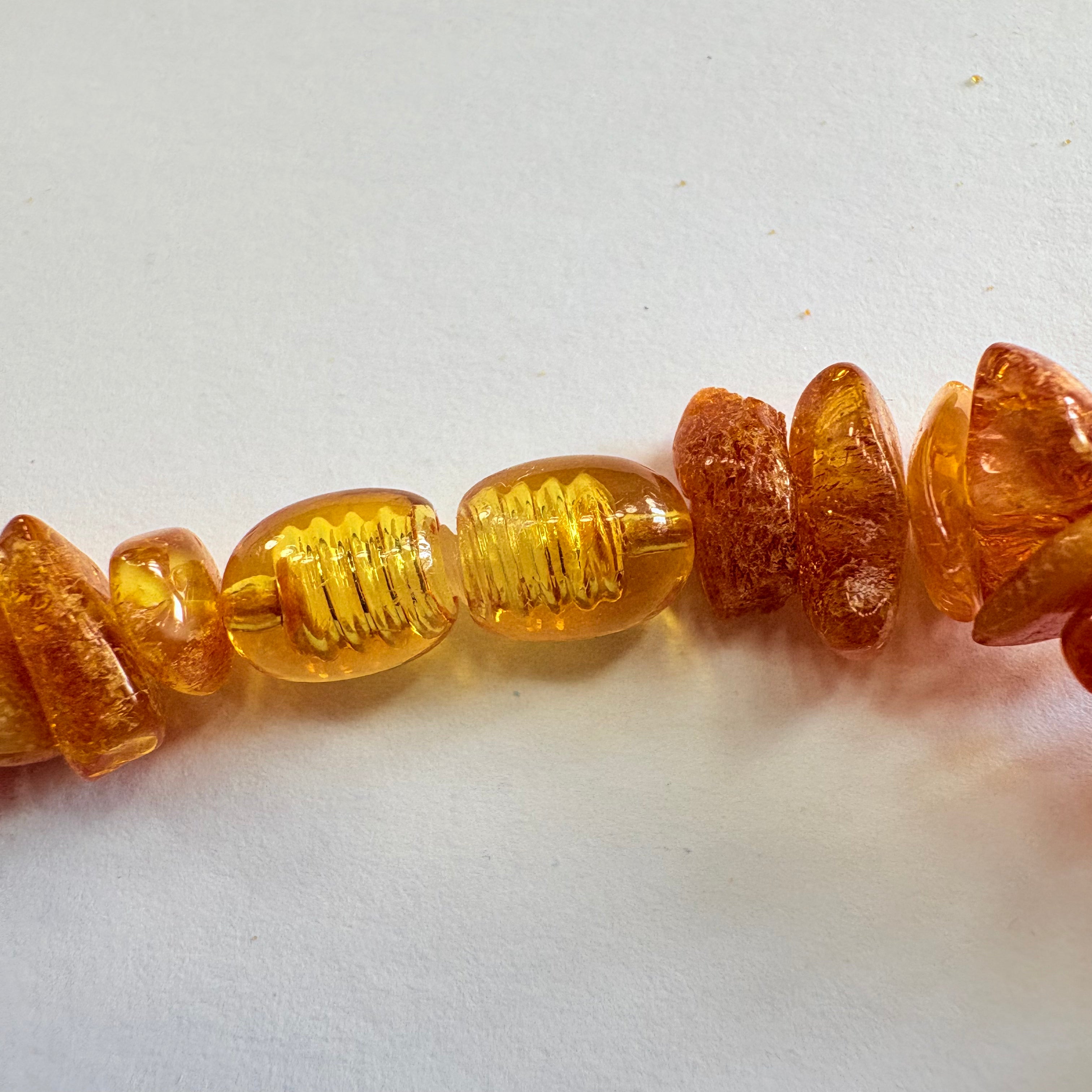 New Amber threaded necklace 18inches image 2