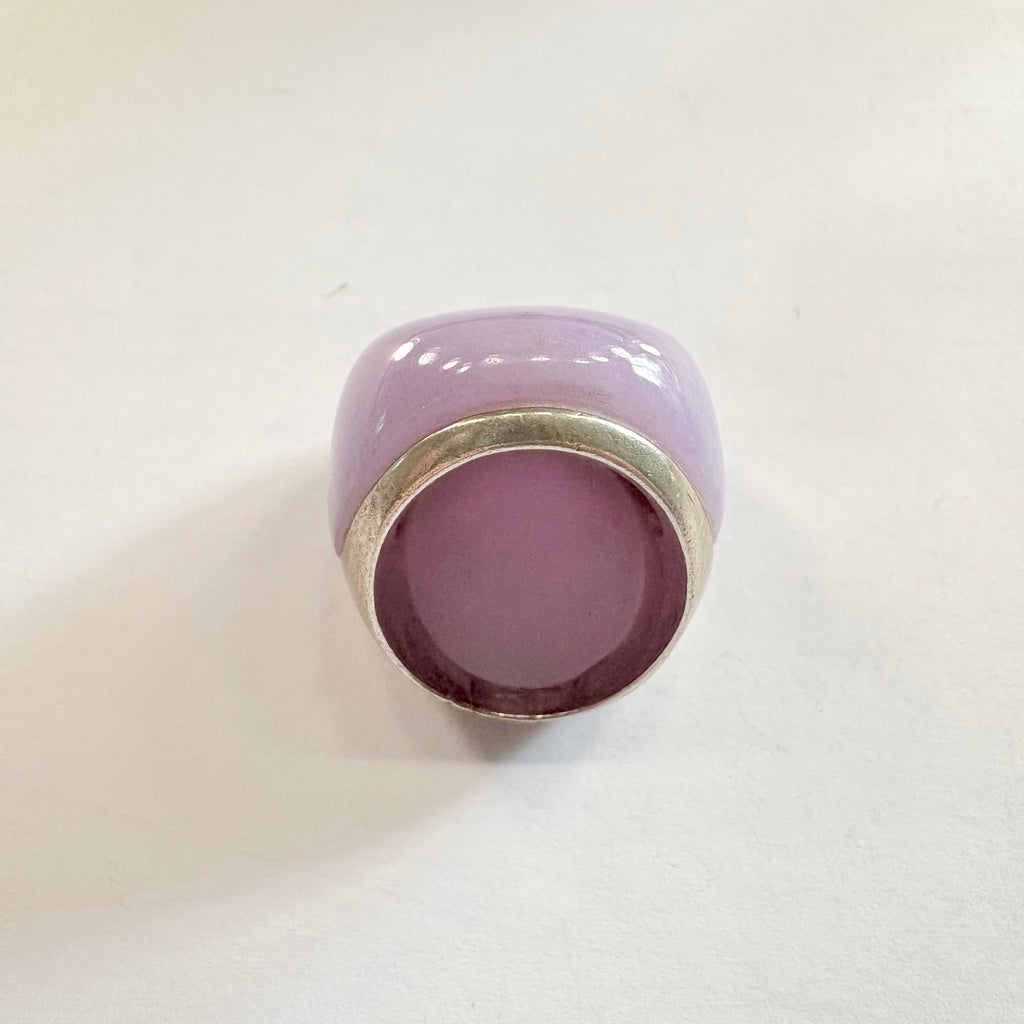 Sterling silver lavender jade Ring L image 2