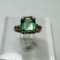 Vintage 9ct yellow gold Syntetic Spinel ring size N image 0