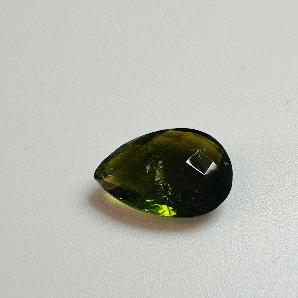 TOURMALINE GREEN DROP  14.6MMx10.5MM 4.75CTS image 1