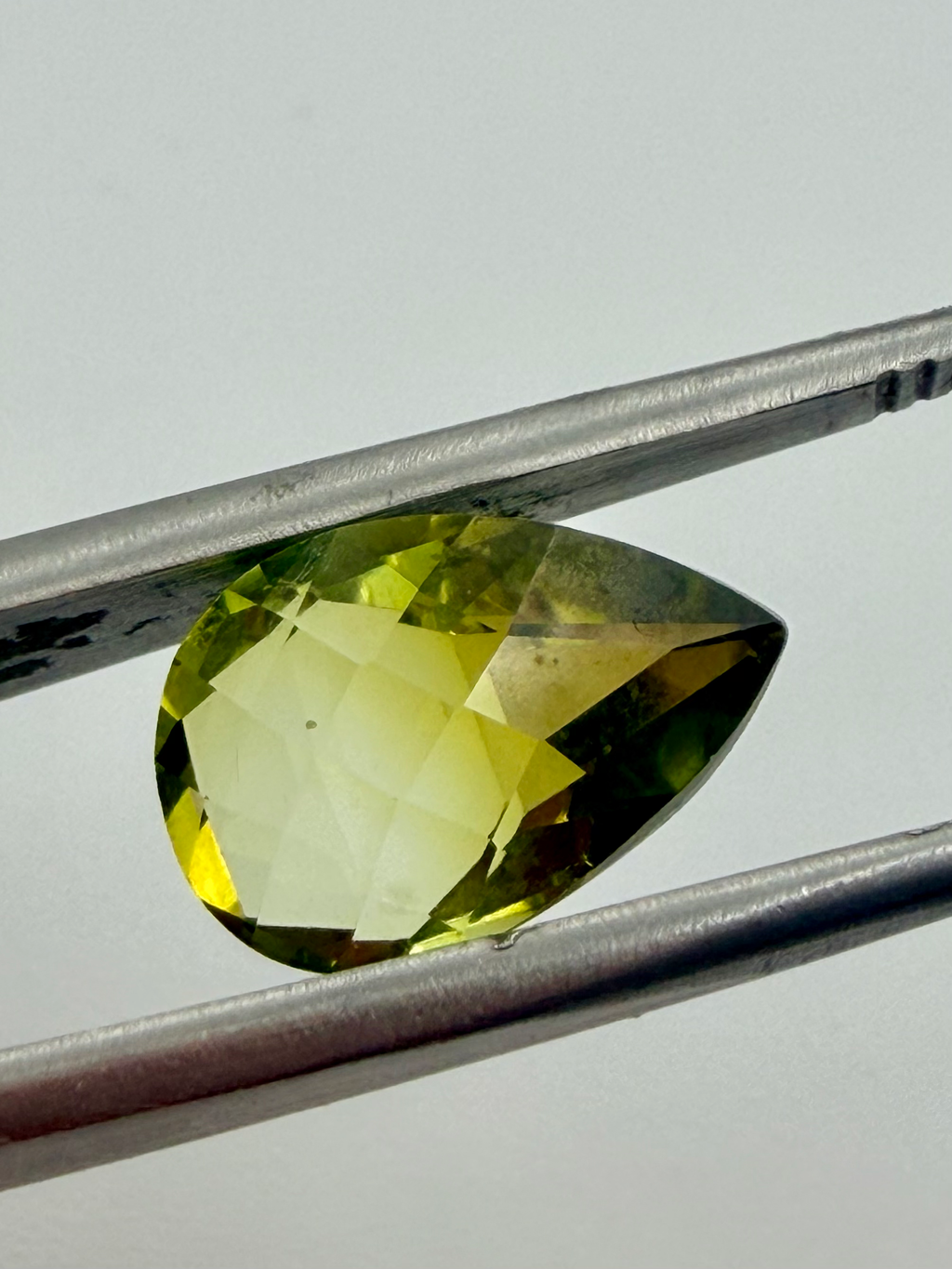 Yellow Tourmaline briolette drop 13x8.5.  4.18ct image 3