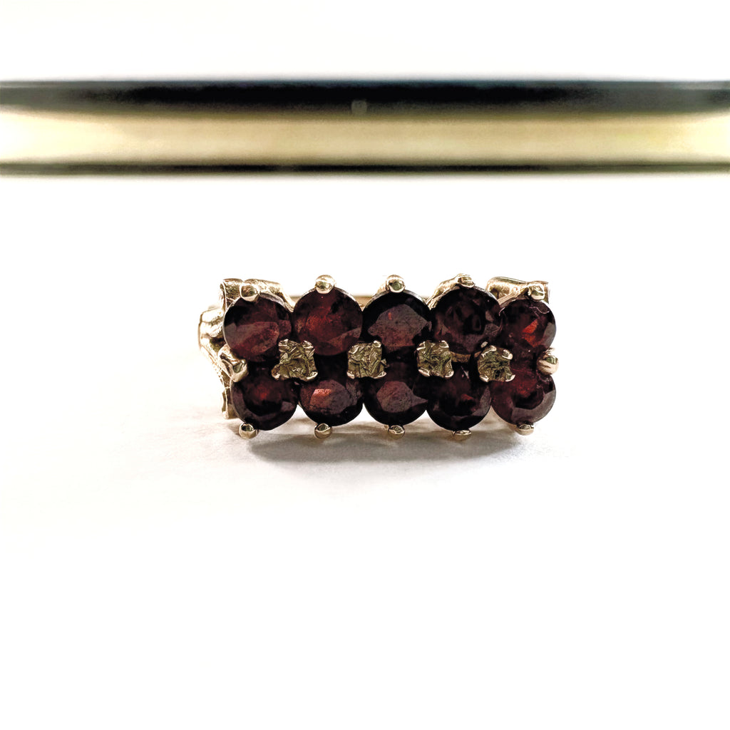 9ct yellow gold Hessonite Garnet Ring O image 0