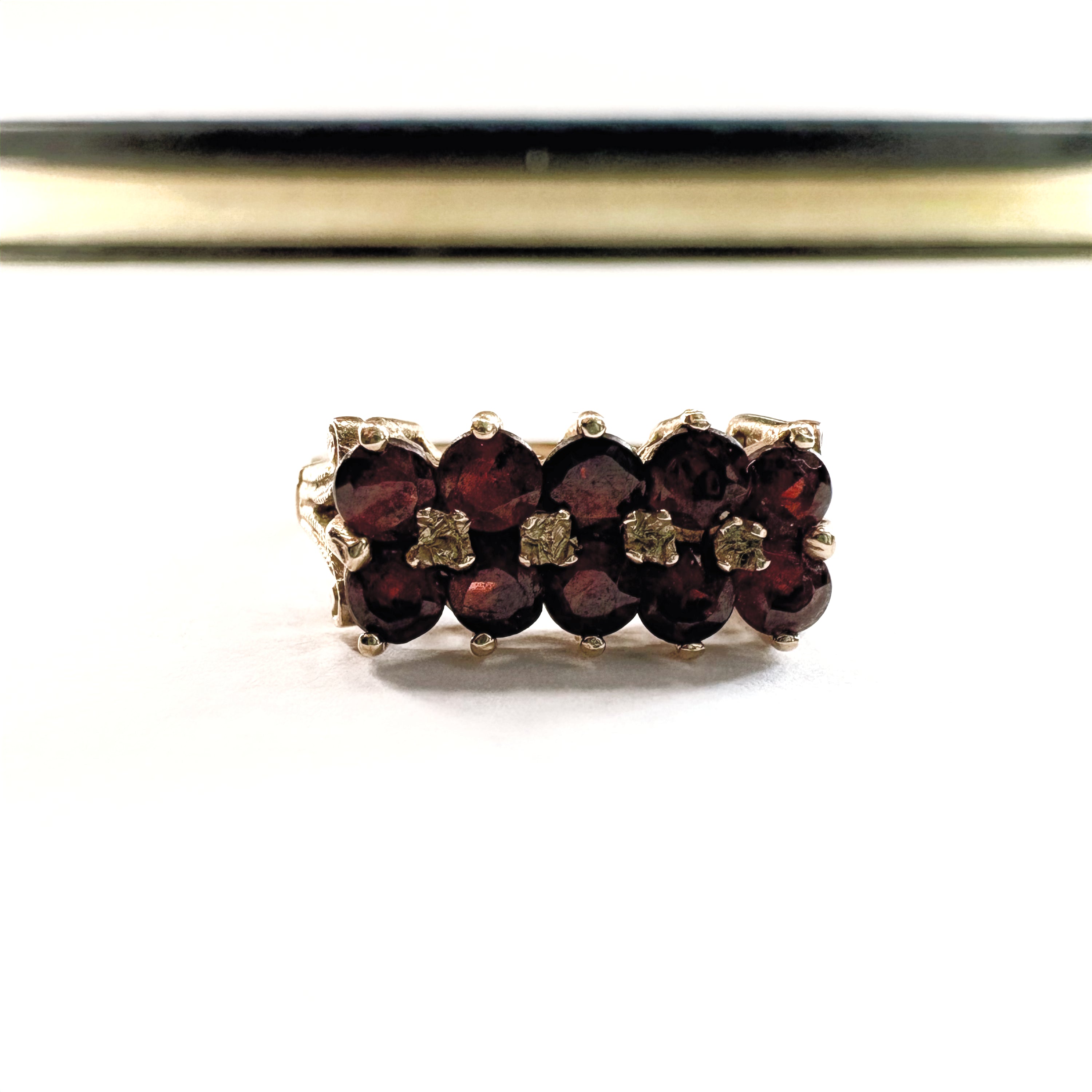 9ct yellow gold Hessonite Garnet Ring O image 0