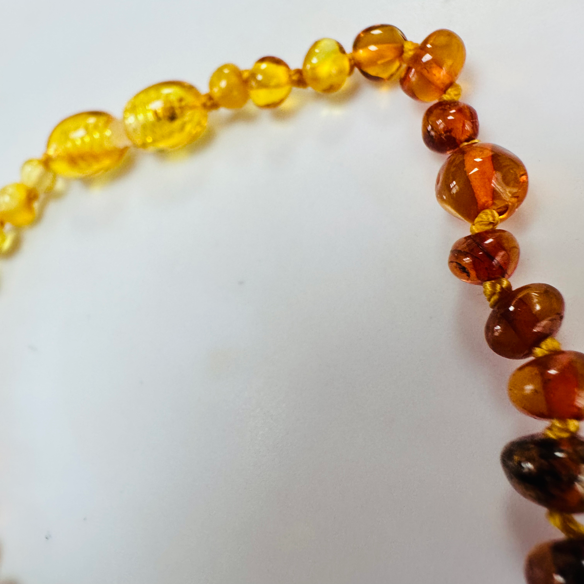 New Multi Coloured Amber Knotted bracelets 8 inch image 6